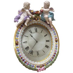 Meissen Porcelain Strut Mantel Clock