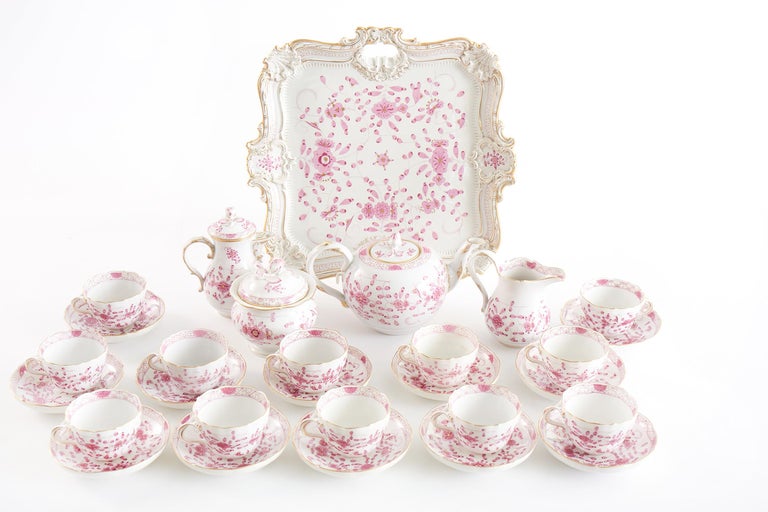 German Meissen Porcelain Tea / Coffee Service / 12 People For Sale