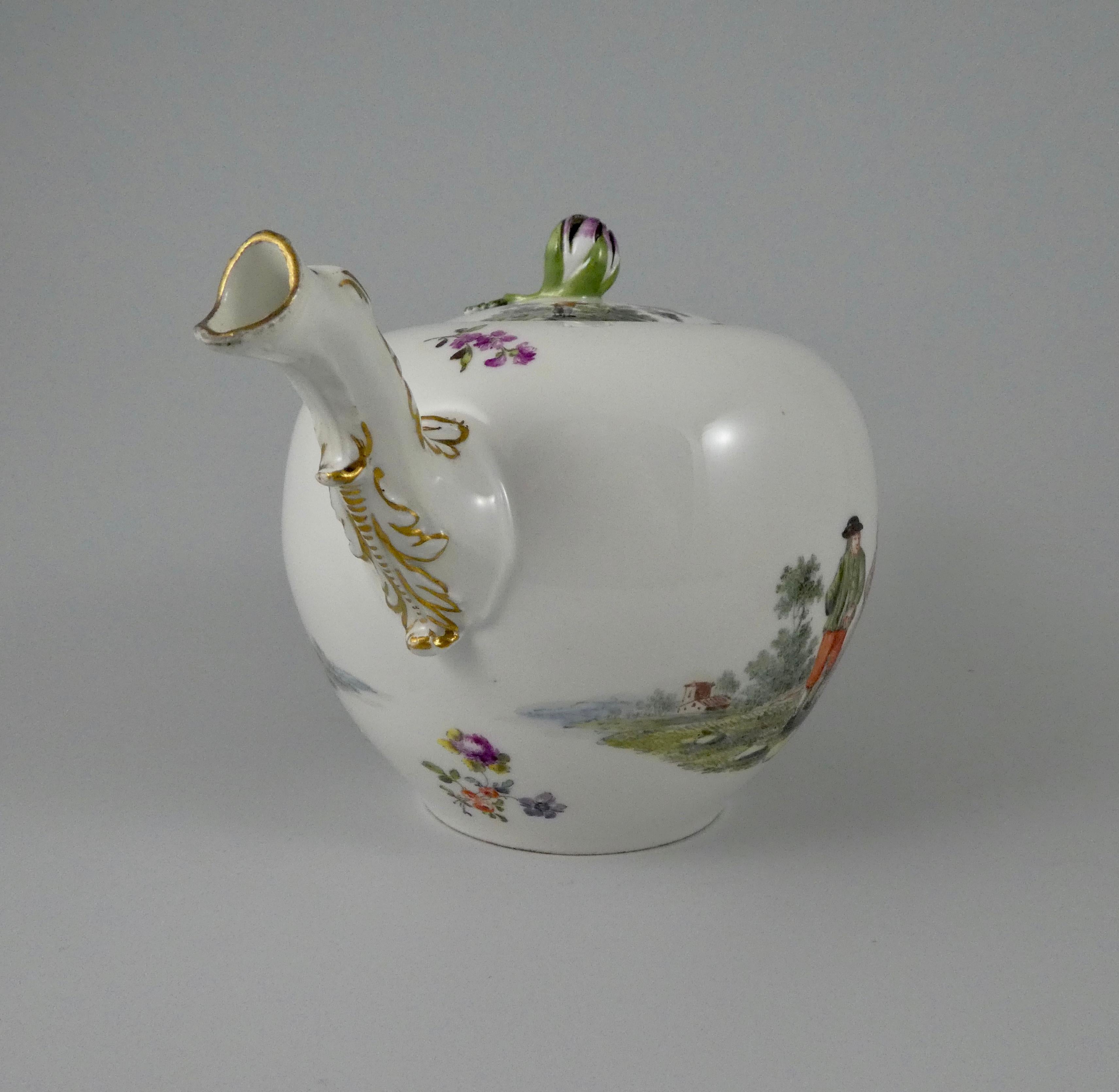 Rococo Meissen Porcelain Teapot and Cover, circa 1740