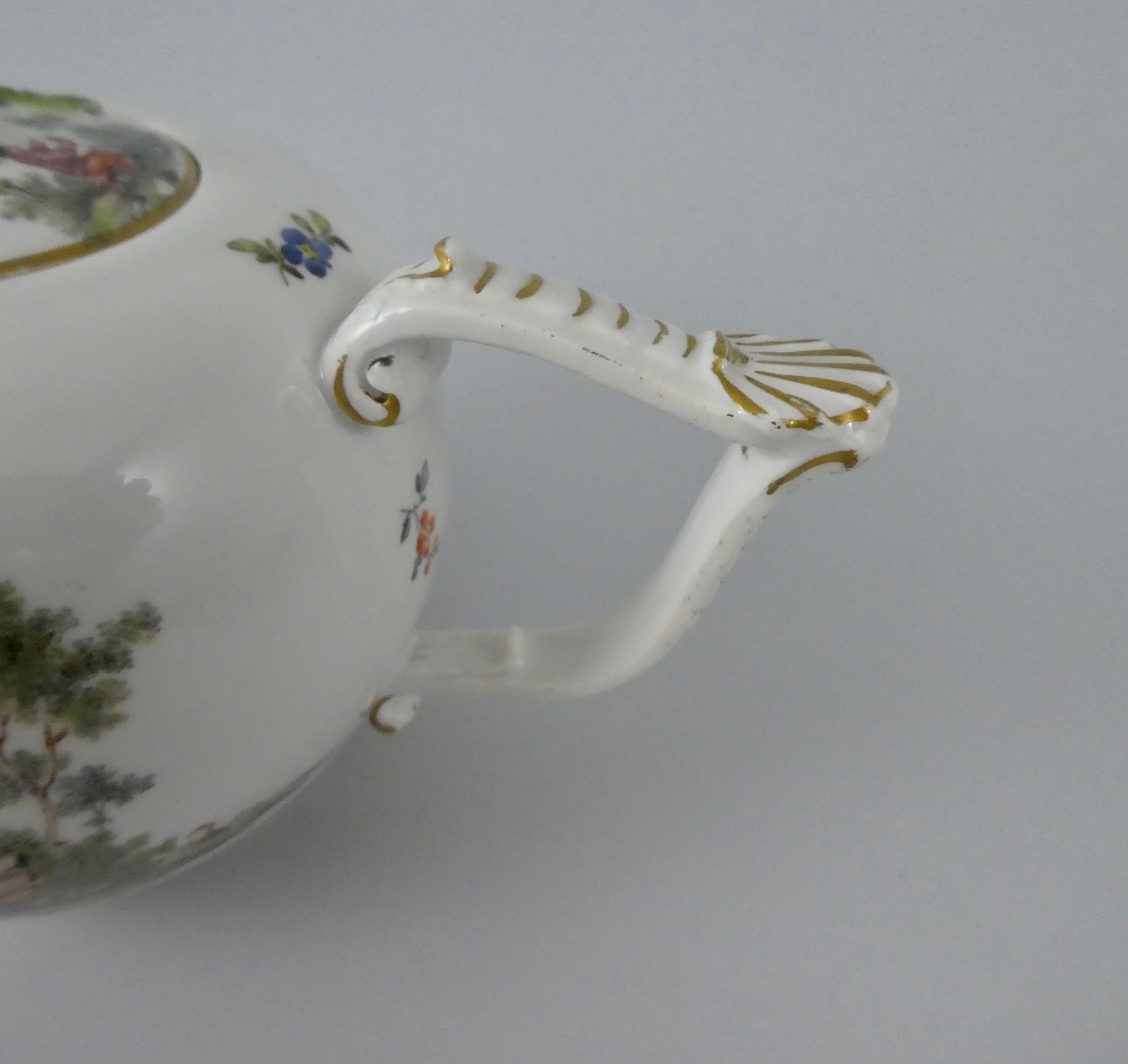 Fired Meissen Porcelain Teapot and Cover, circa 1740