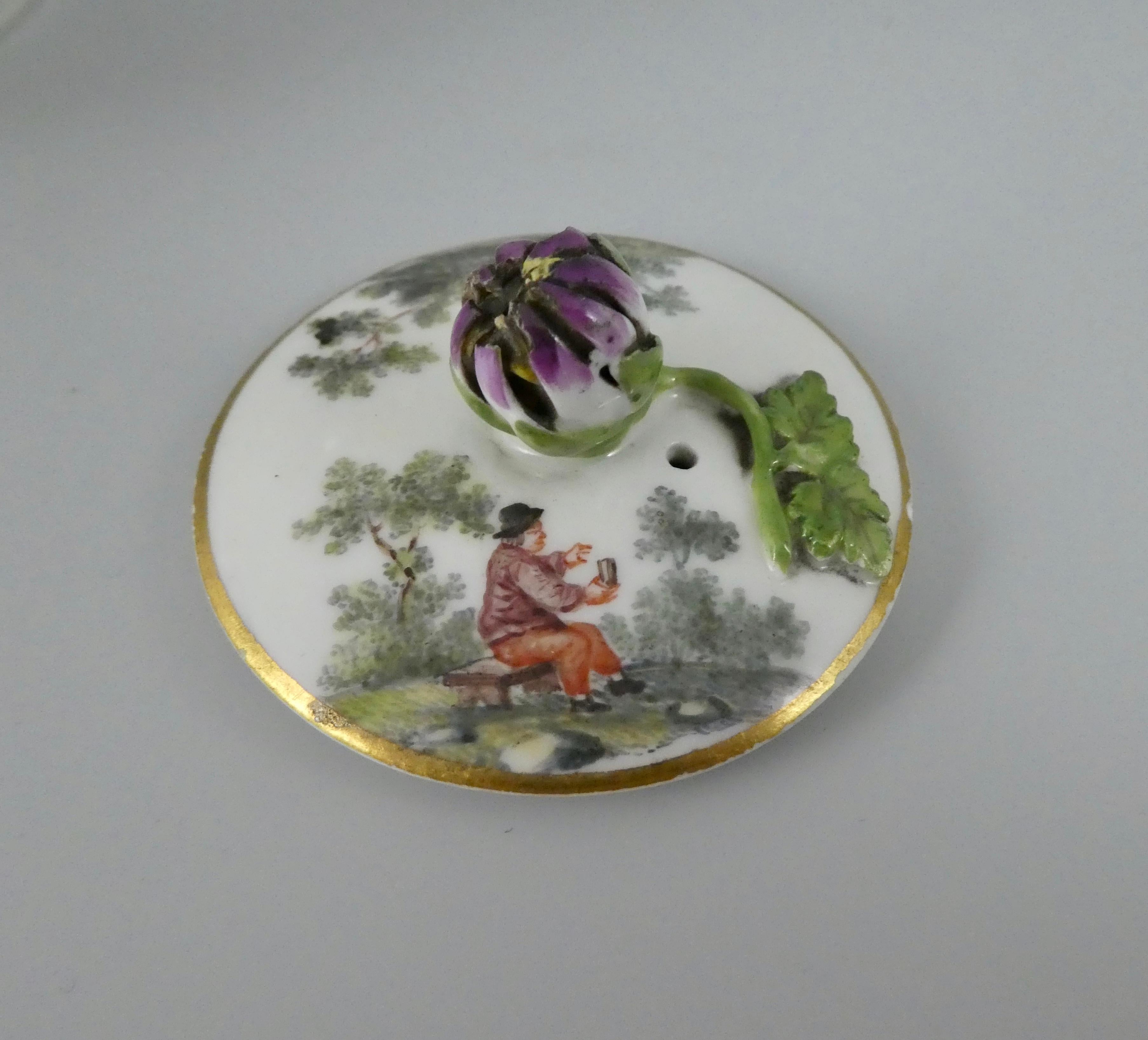 Mid-18th Century Meissen Porcelain Teapot and Cover, circa 1740