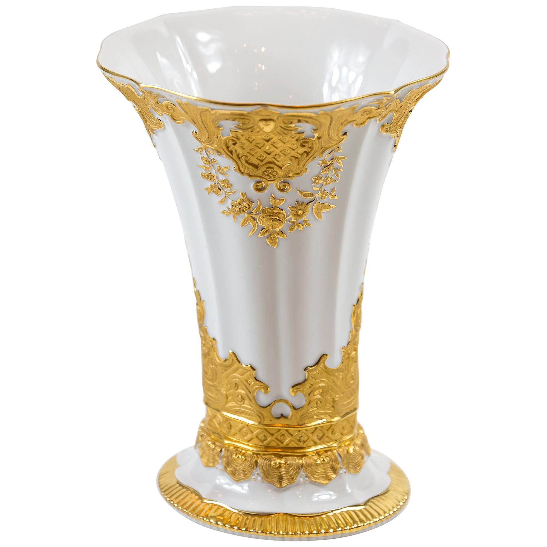 Jarrón de porcelana de Meissen