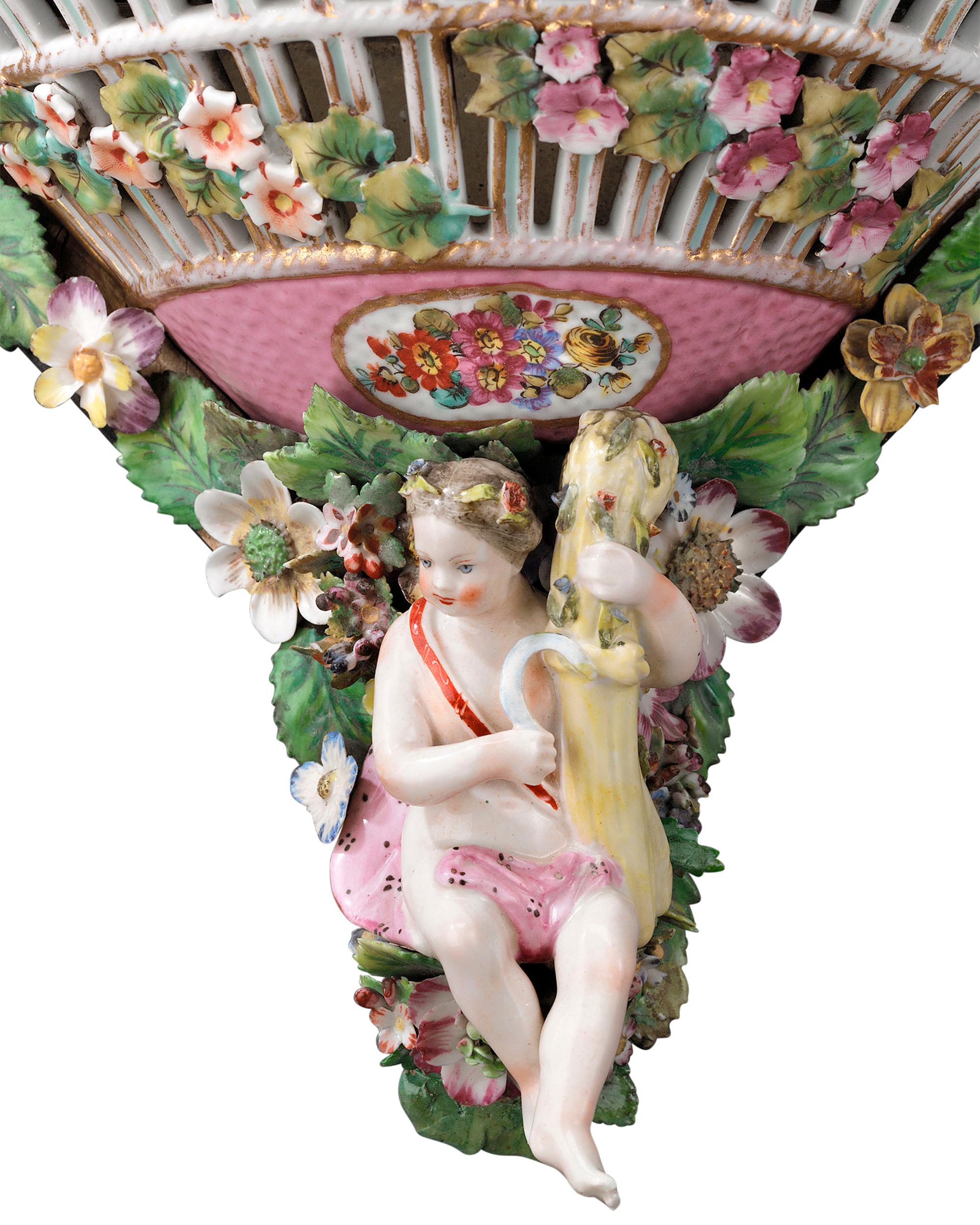 Rococo Meissen Porcelain Wall Shelves