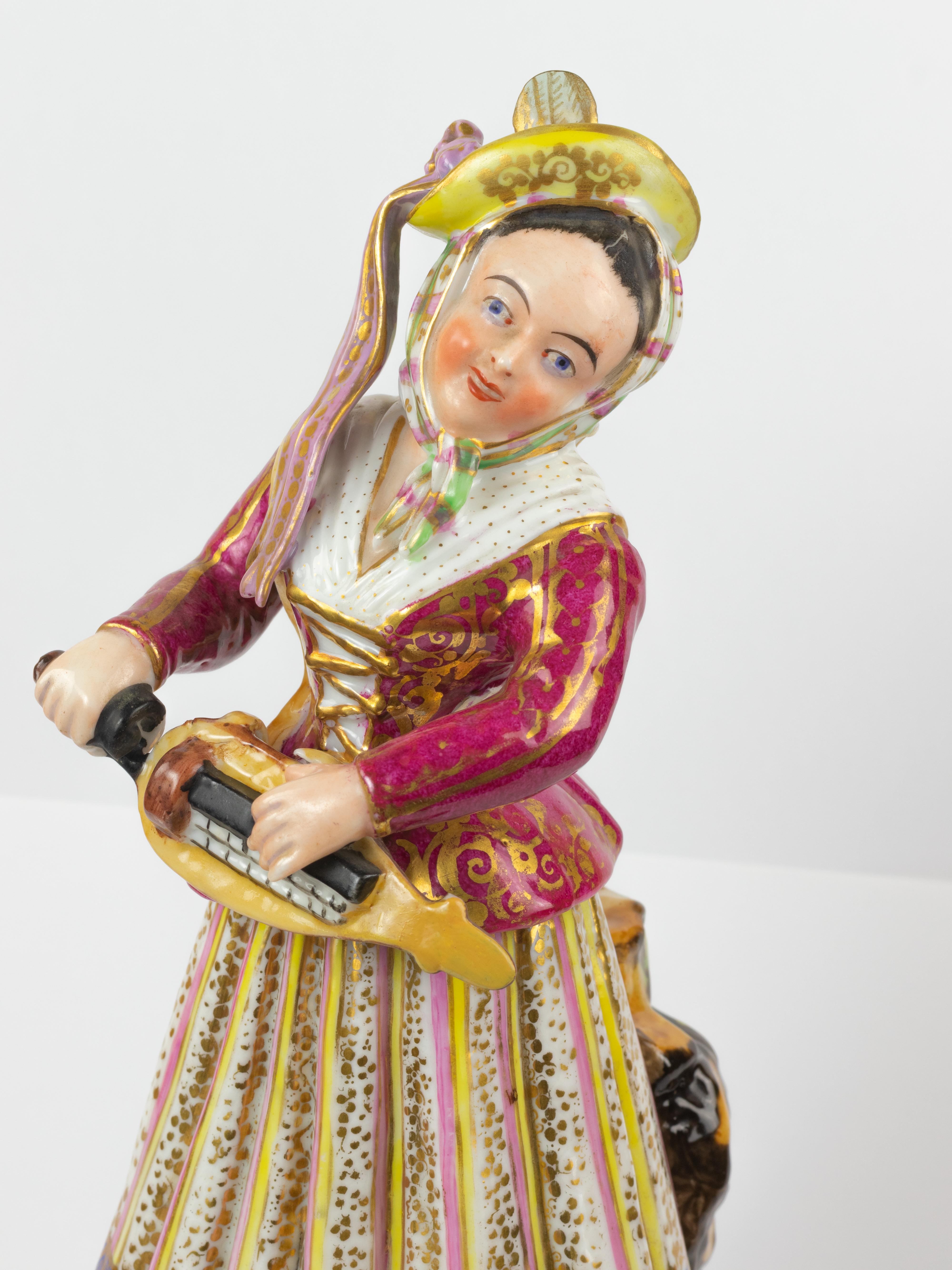 German Meissen Porcelain Woman Porcelain Figure, (20th Century) For Sale