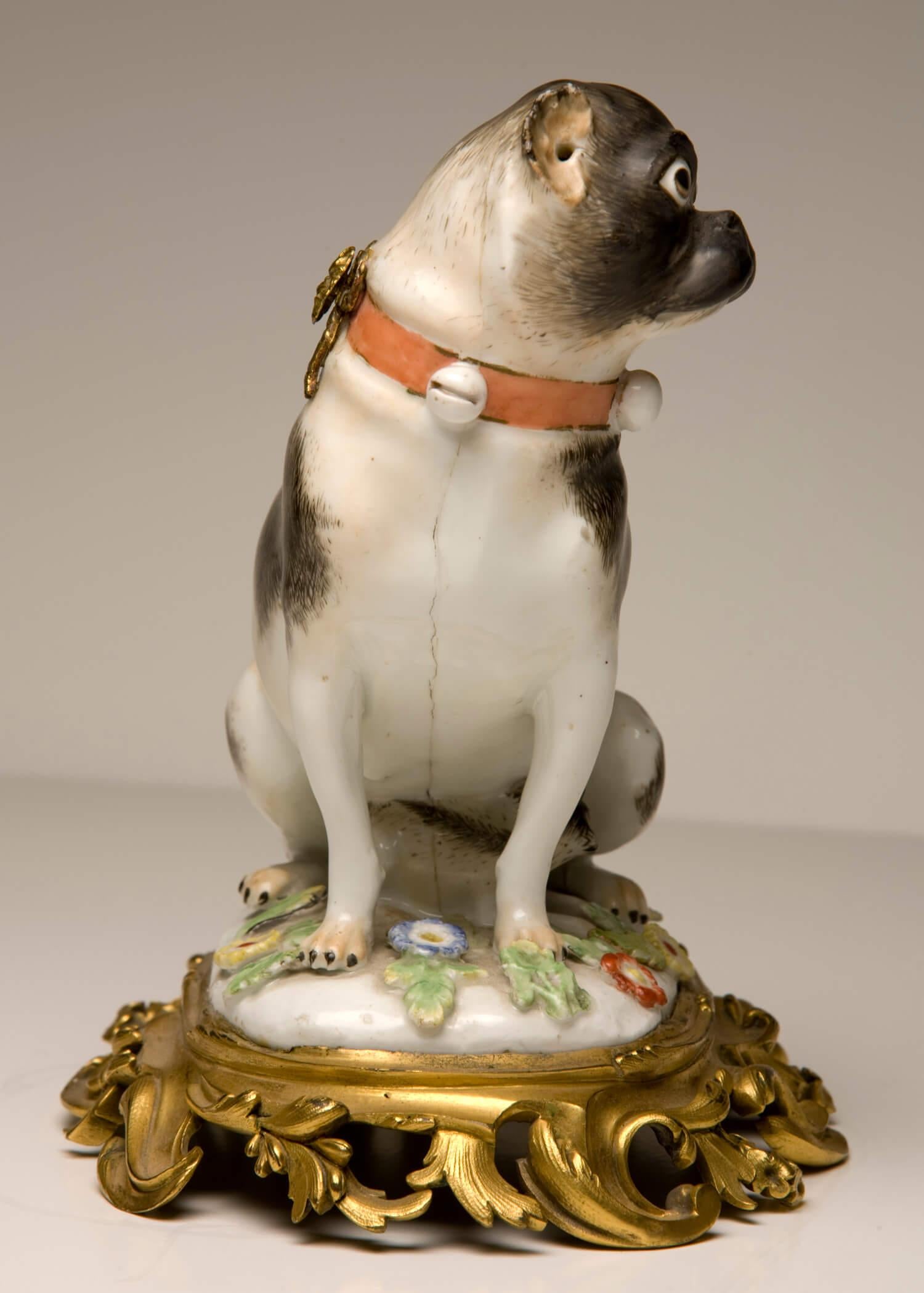 Rococo Meissen Pug Dog For Sale