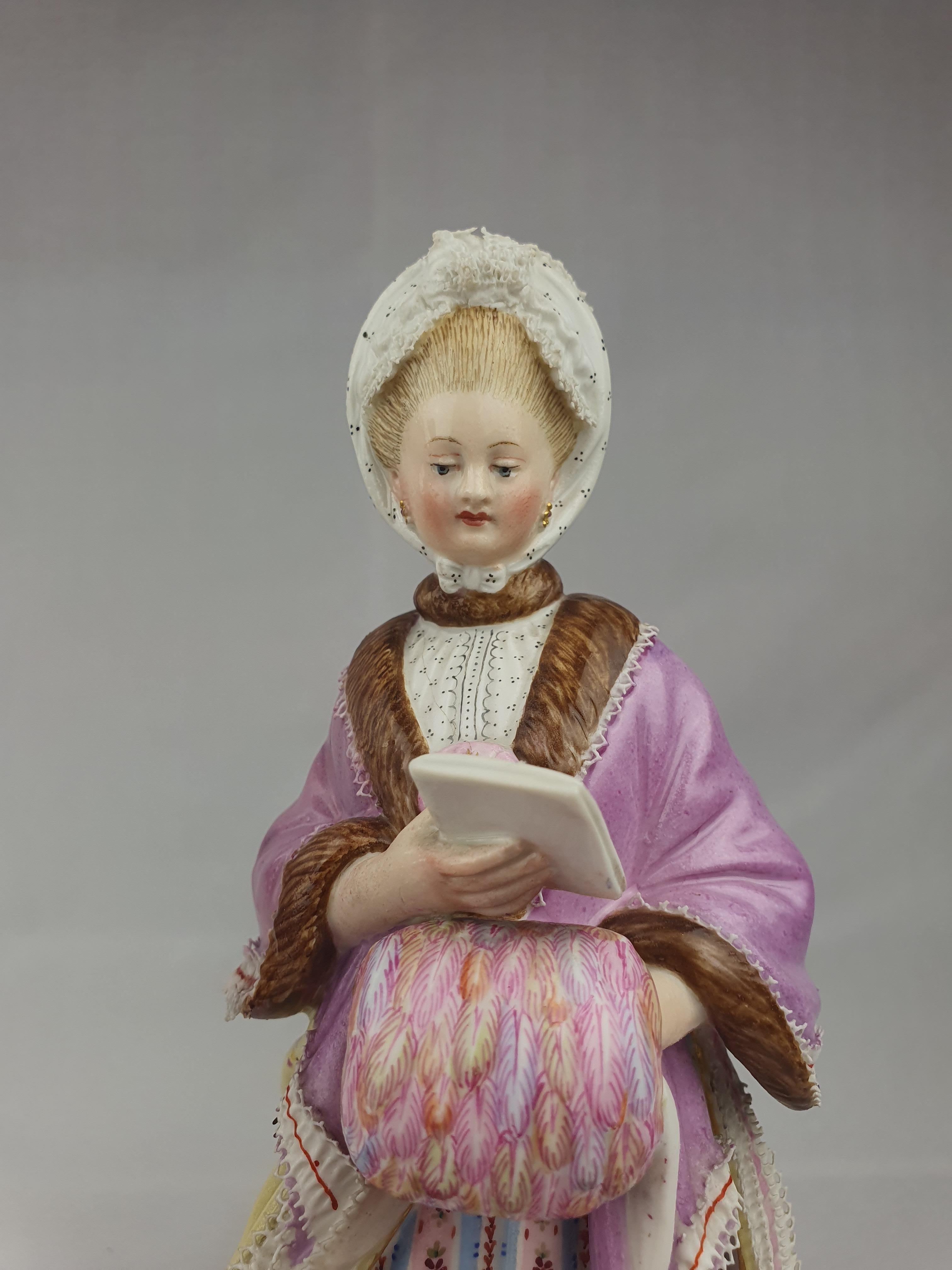 19th Century Meissen Racegoer and Companion For Sale