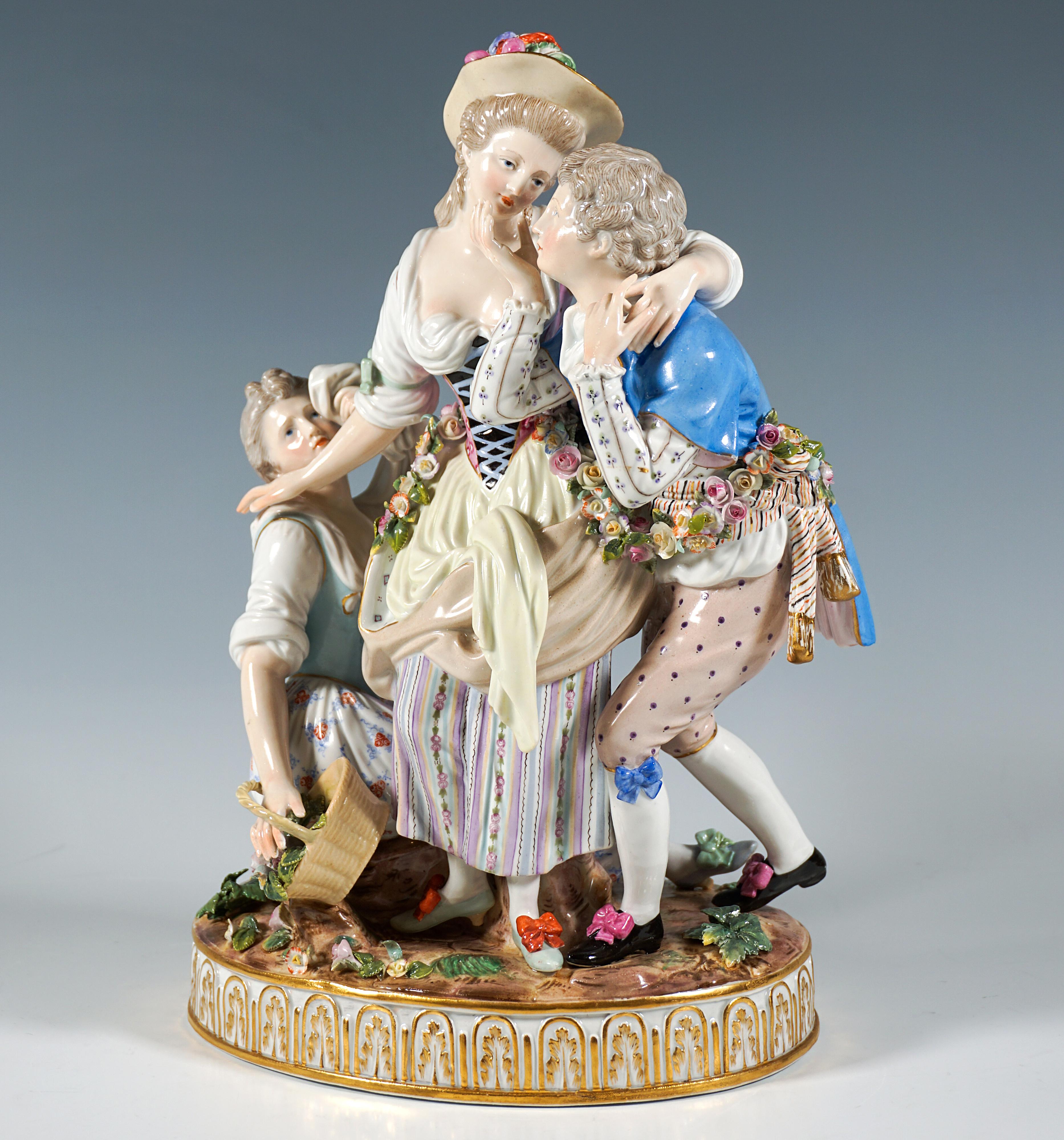 Fatto a mano Gruppo rococò di Meissen 