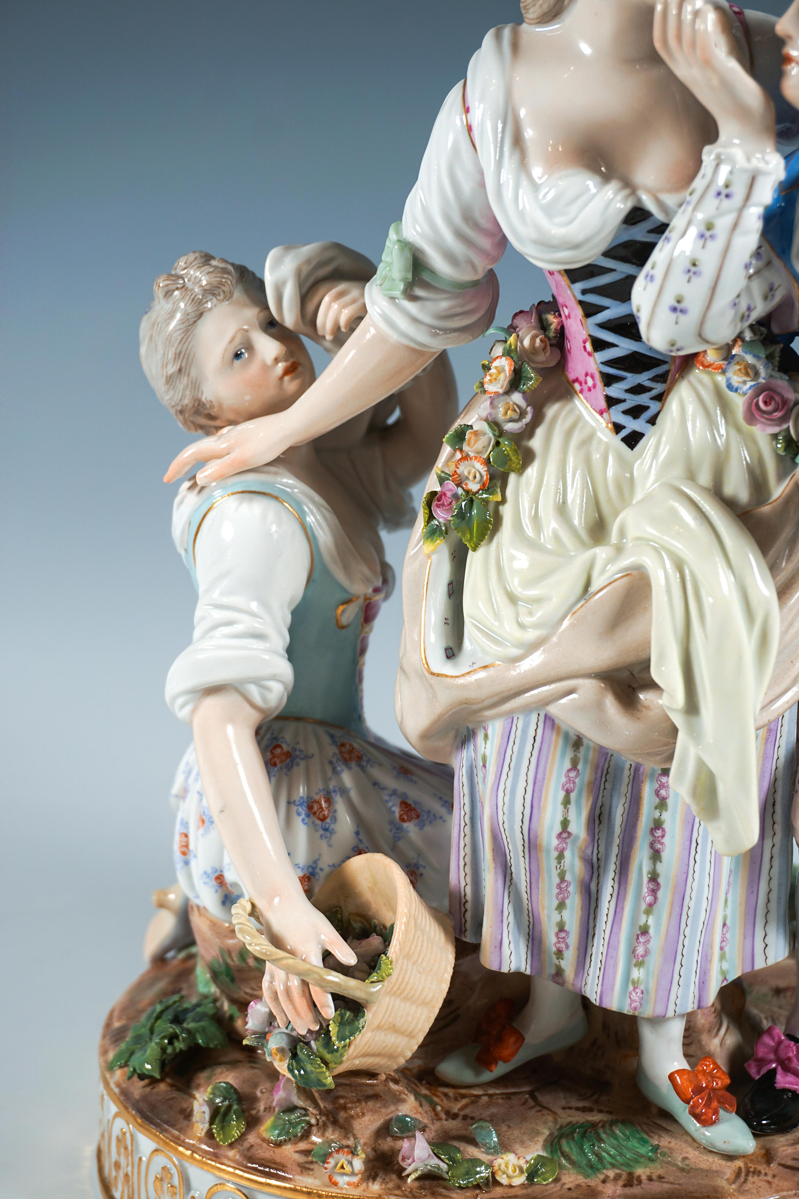XIX secolo Gruppo rococò di Meissen 