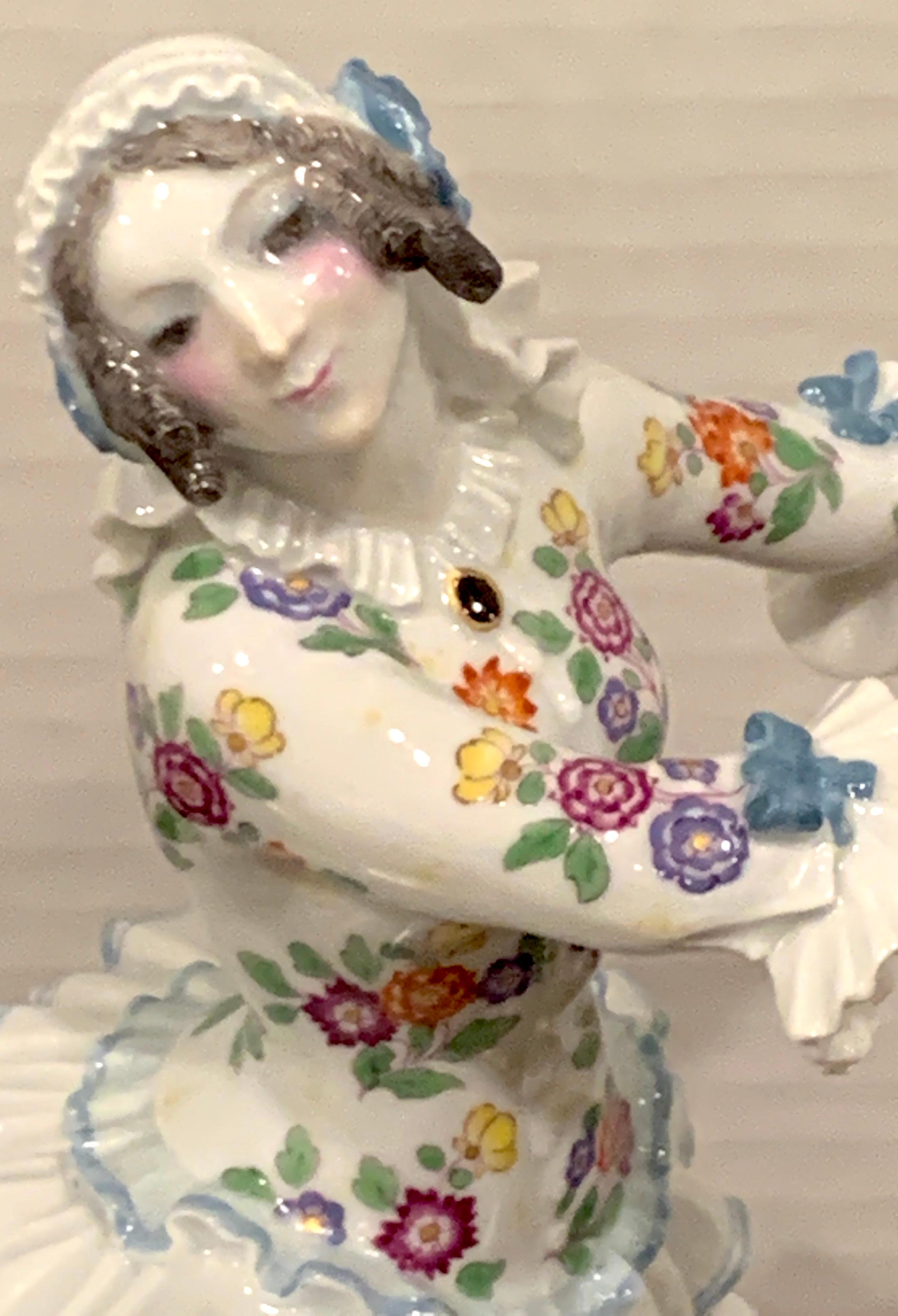 Hand-Painted Meissen Russian Ballerina 'Chiarina', by Paul Scheurich For Sale