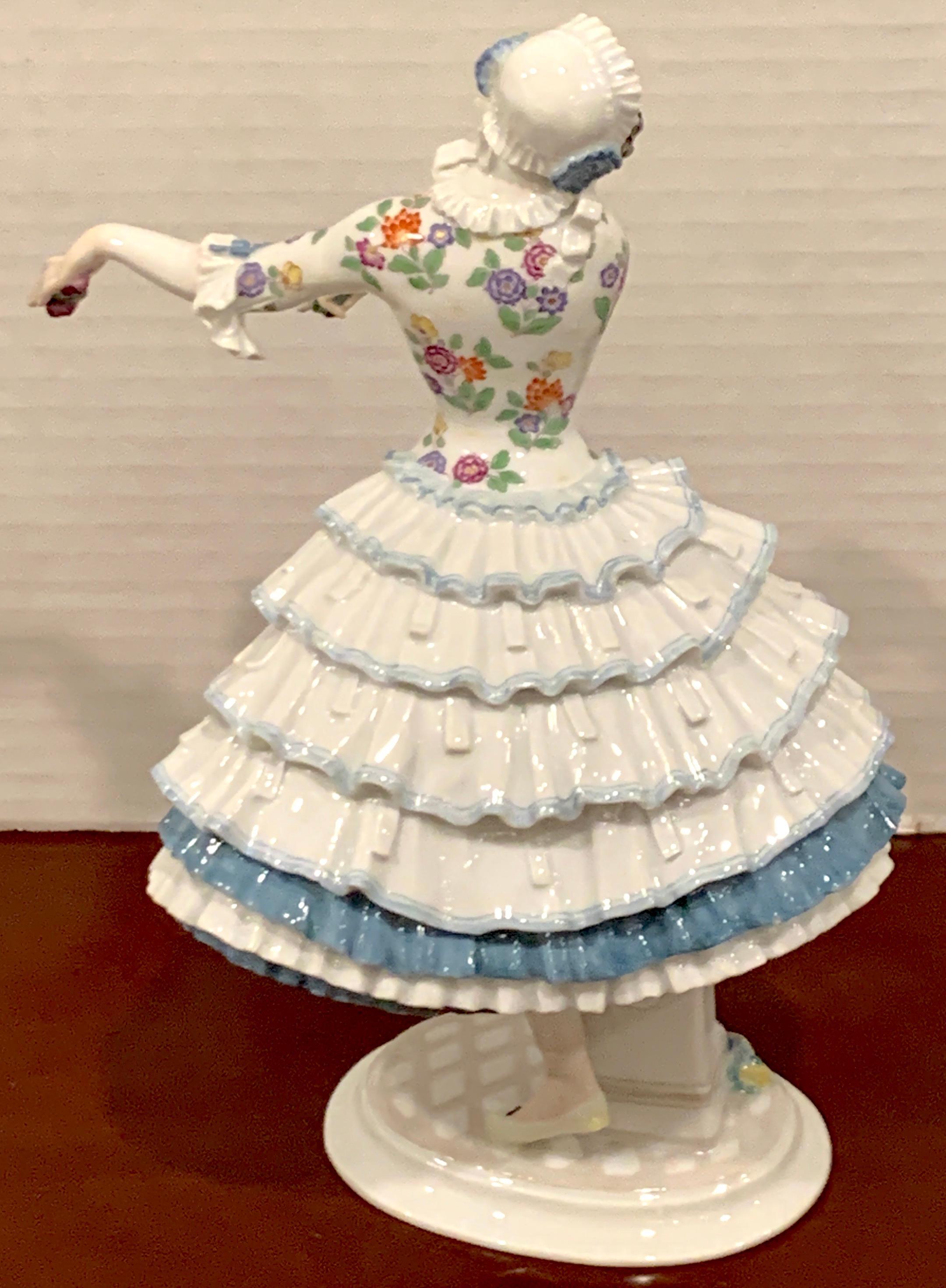 Hand-Painted Meissen Russian Ballerina 'Chiarina', by Paul Scheurich