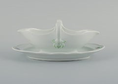 Meissen, Sauce Pot Hand Painted with Flowers. Late 19th Century