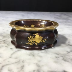 Meissen Schwartz Salt with Chinoiserie Silhouettes, circa 1785