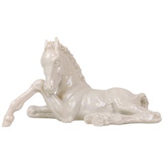Scultura di Meissen raffigurante un cavallo Erich Oehme, anni '40