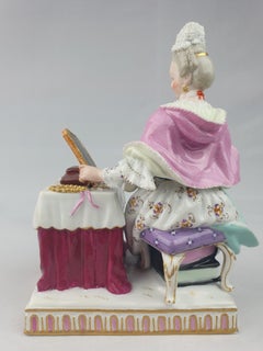 Meissen Sense of Sight with Pink Decorative Shaul