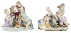 Meissen Set of the Four Seasons Porcelain Figures, 19th Century
