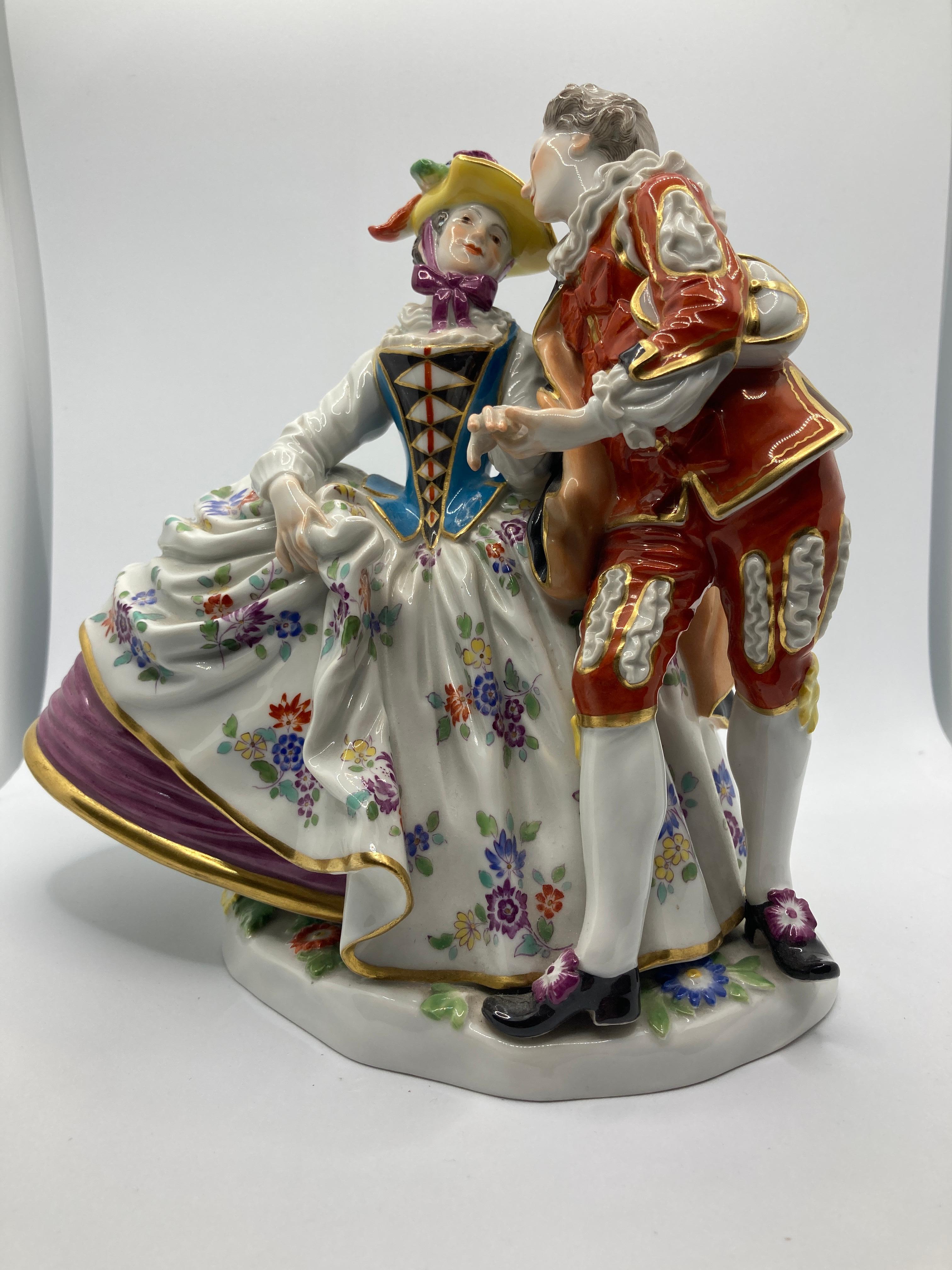 Porcelain Meissen 'Spanish Lovers' , Model 230 For Sale