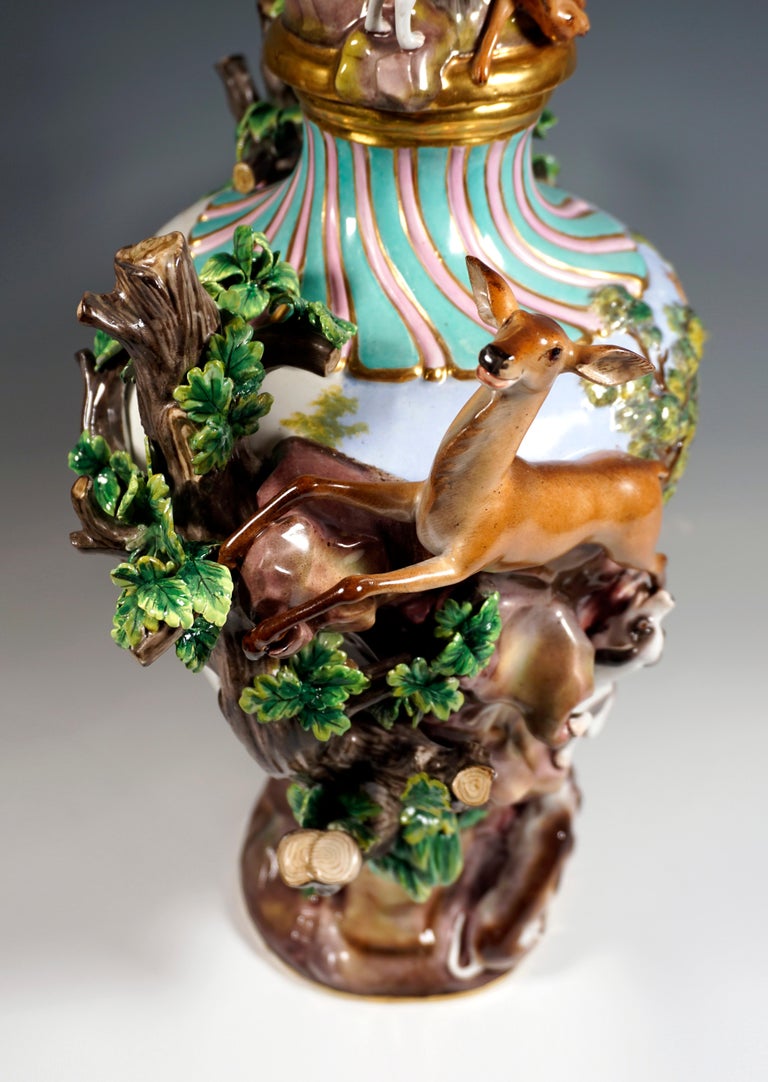 Porcelain Meissen Splendid Element Vase 'The Earth', by J.J. Kaendler, Germany, ca 1880 For Sale
