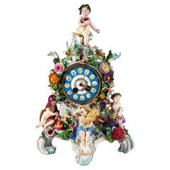 Meissen Splendour Clock 'The Four Seasons' by E.A. Leuteritz, Around 1880