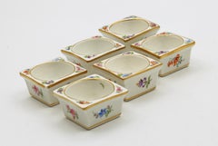 Meissen Square Salt Dips, Set of 6