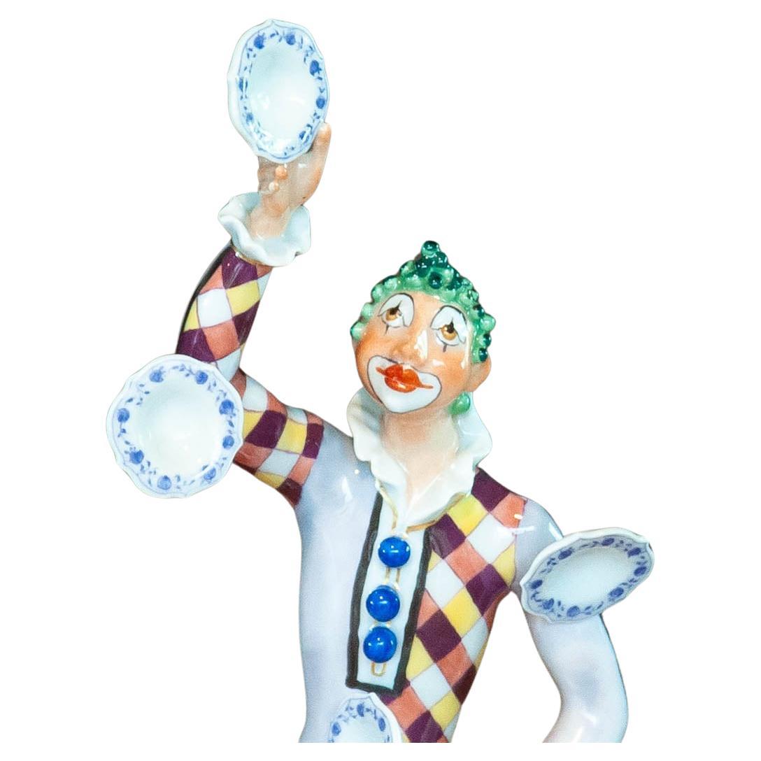 Meissen Statue 'the Juggler' By Peter Strang For Franklin Mint. Germany 1970s
