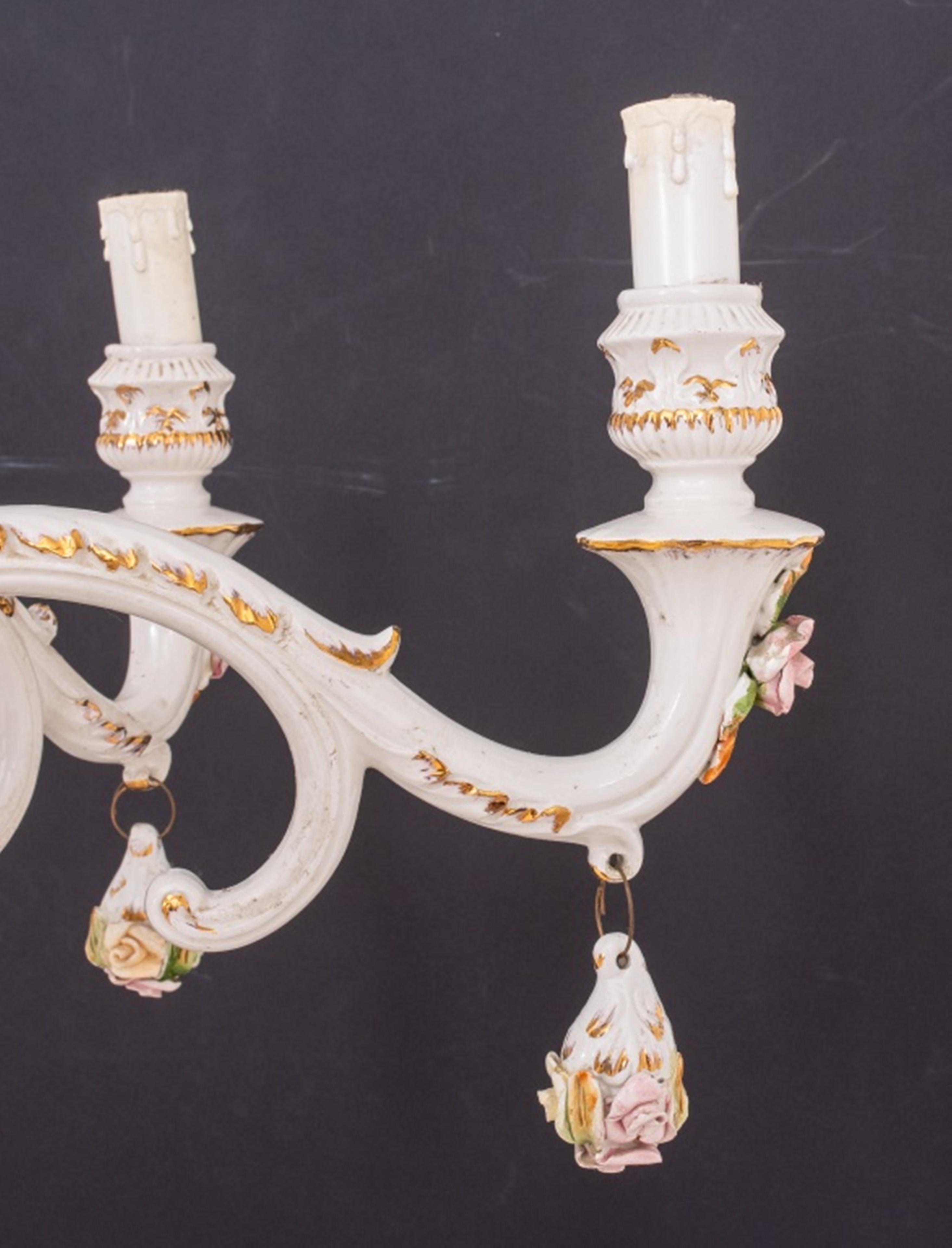 meissen porcelain chandelier