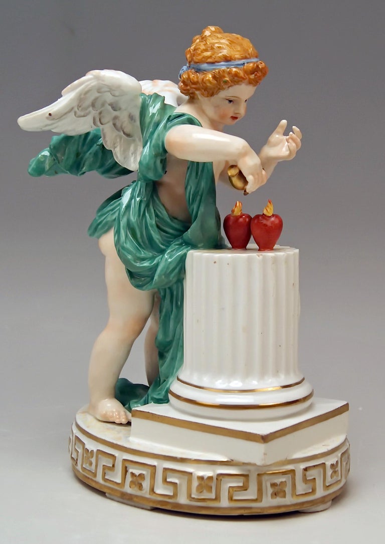 Meissen Tall Motto Child Je Les Mets a Calme G 29 Acier Marcolini Period  For Sale at 1stDibs