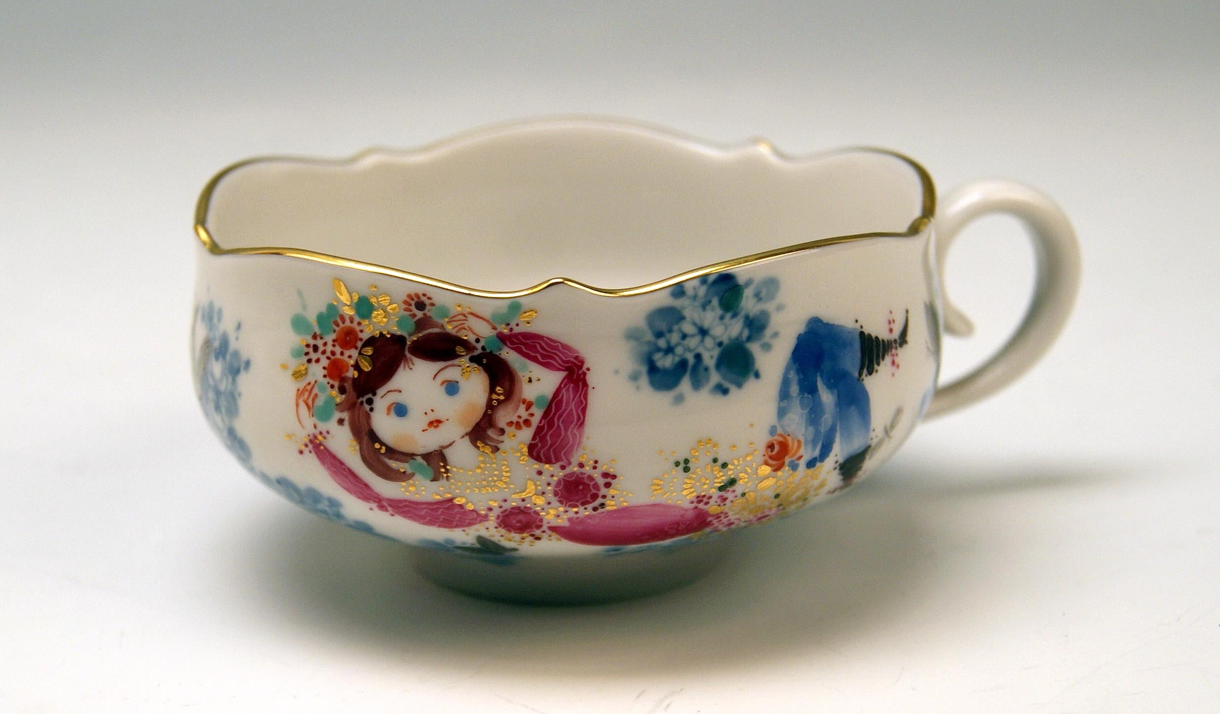Hand-Painted Meissen Tea Set D Decor 680691 Summer Night's Dream by Heinz Werner c.1970-80