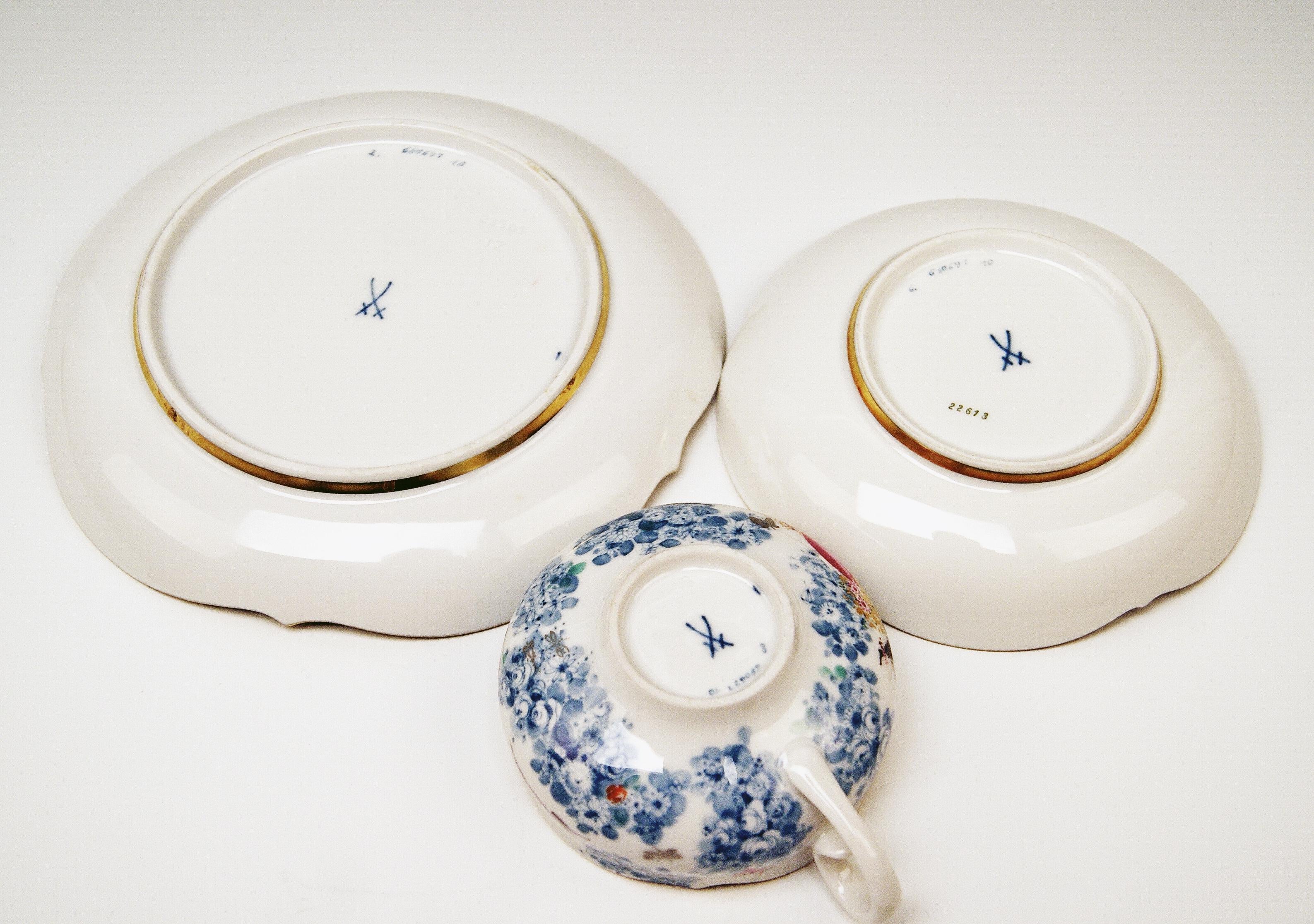 Meissen Tea Set D Decor 680691 Summer Night's Dream by Heinz Werner c.1970-80 In Excellent Condition In Vienna, AT
