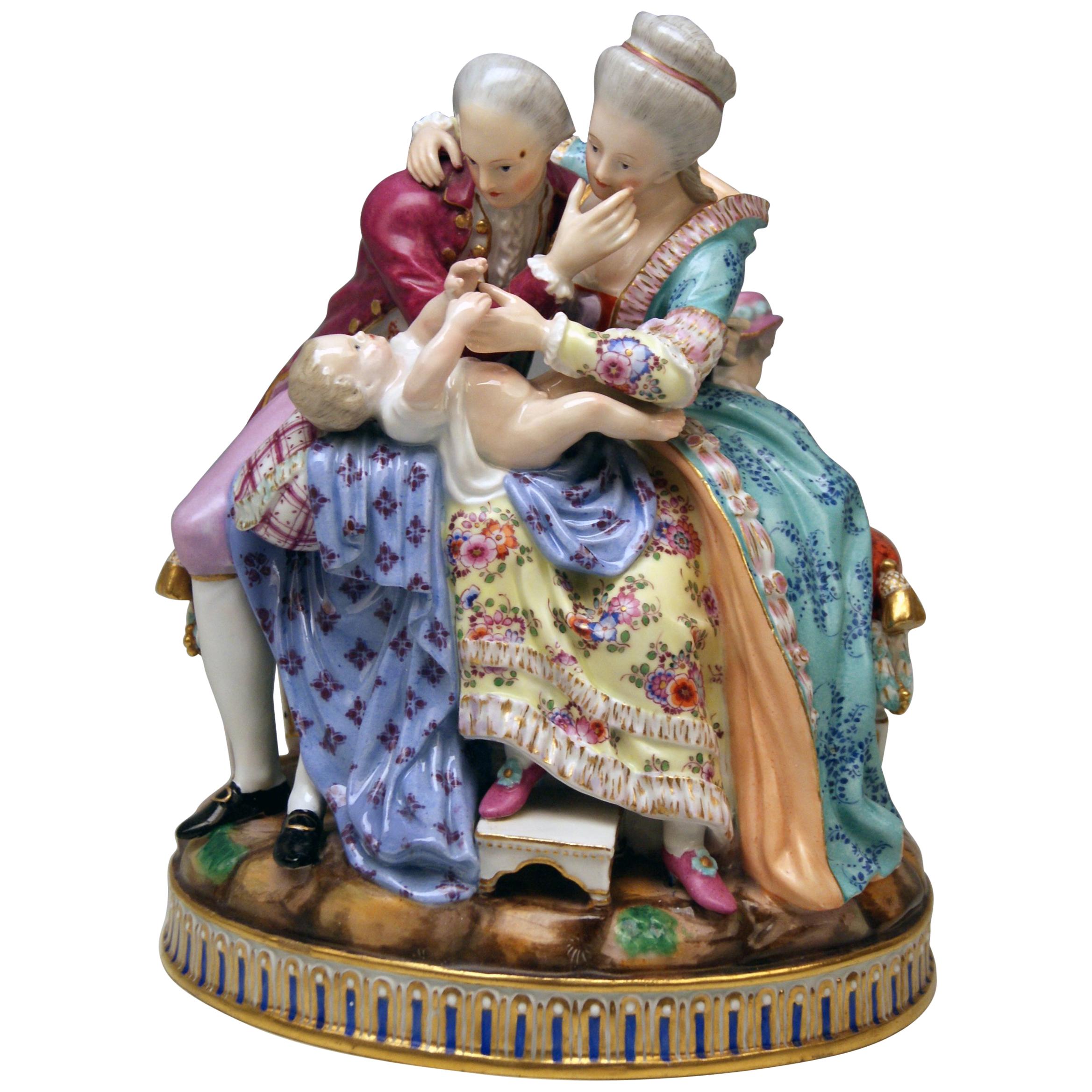 Meissen the Lucky Parents Model E 81 Michel Victor Acier Rococo made c. 1773