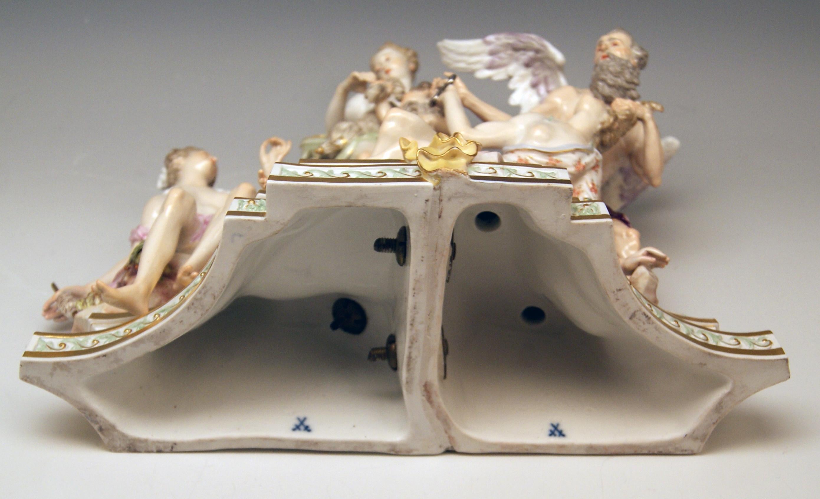 Meissen Three Fates for Czarina Katharina the Great Model 33 Kaendler circa 1880 3