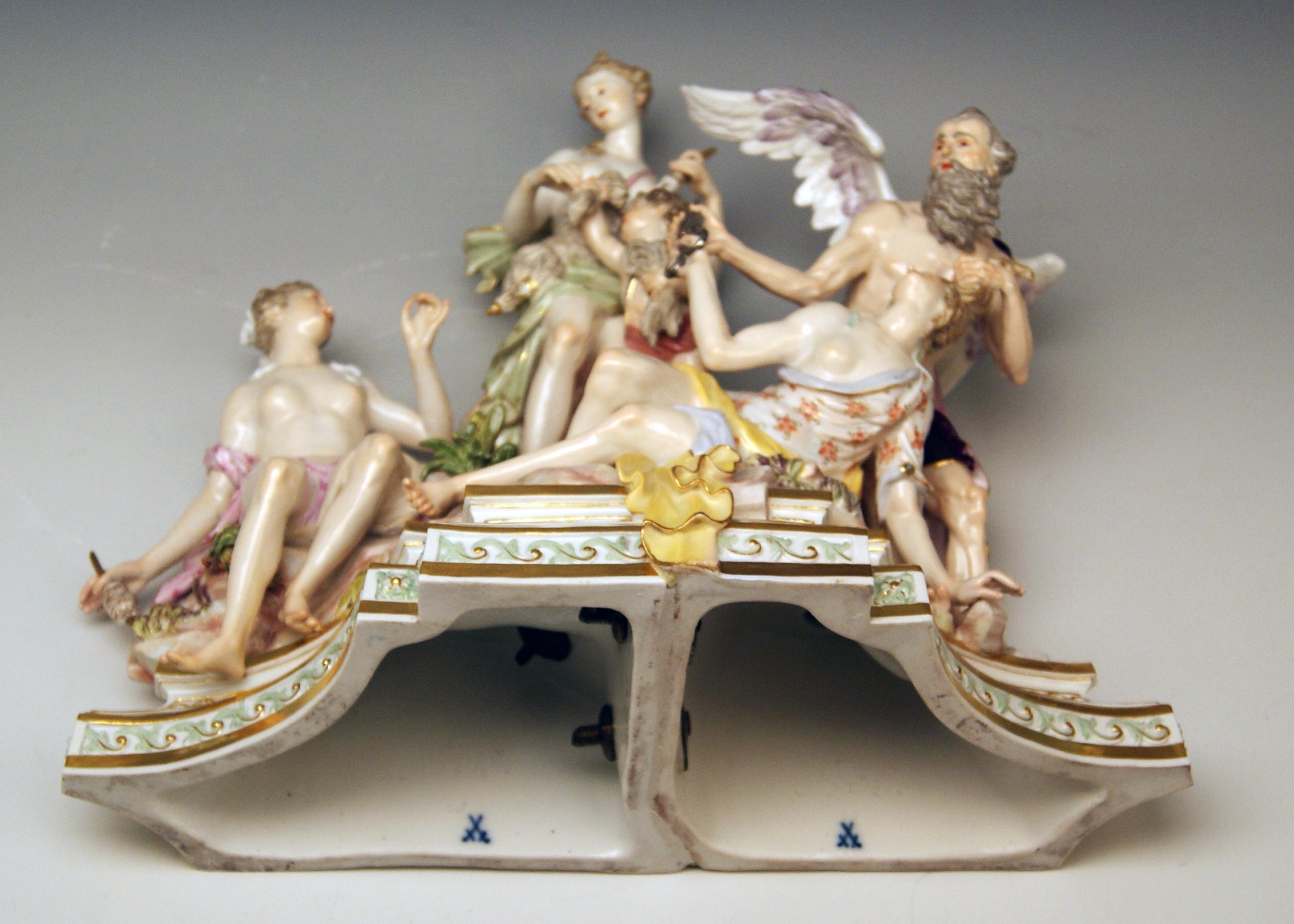 Meissen Three Fates for Czarina Katharina the Great Model 33 Kaendler circa 1880 5