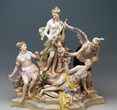 Meissen Three Fates for Czarina Katharina the Great Model 33 Kaendler circa 1880
