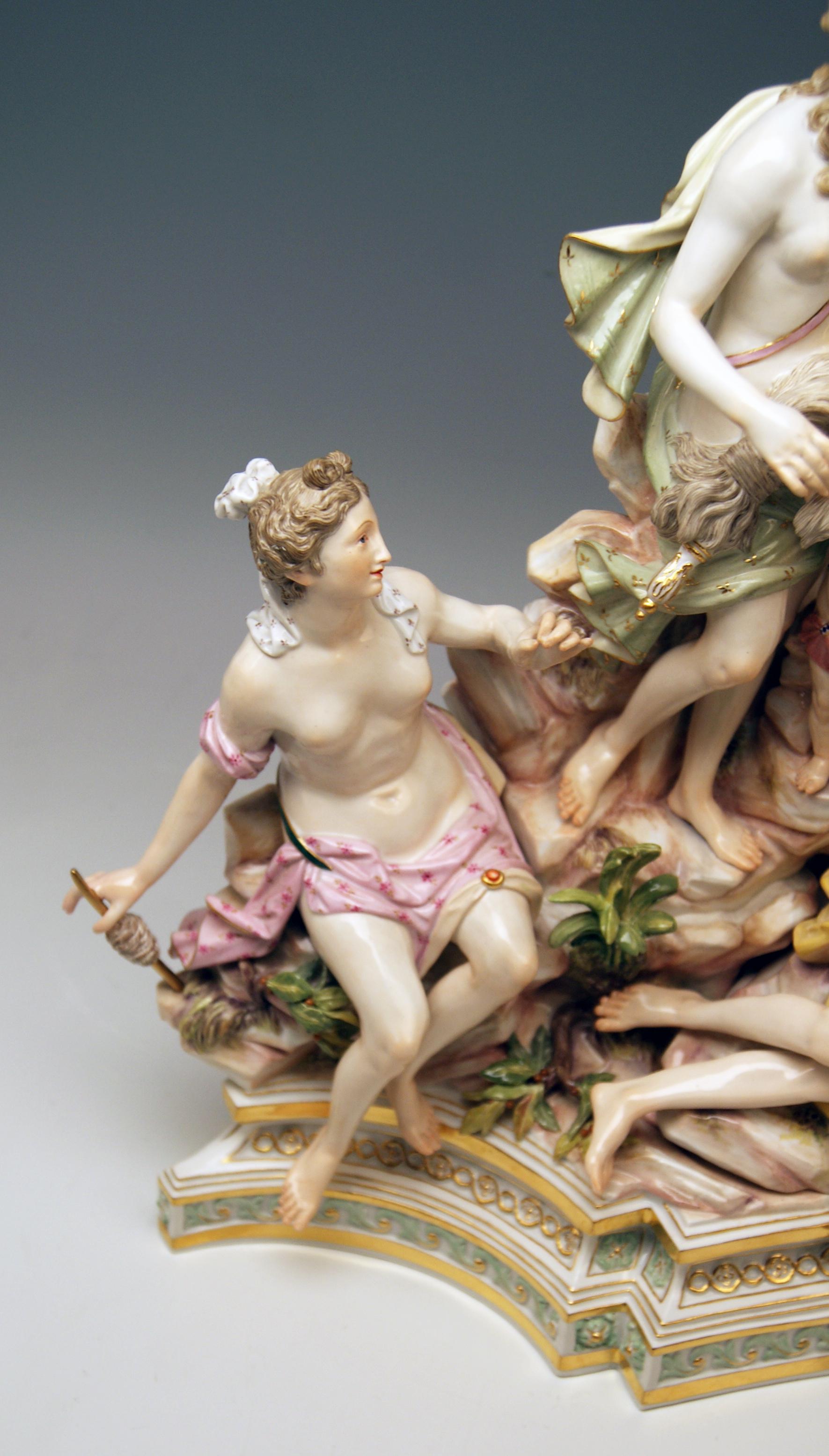 Meissen Three Fates for Czarina Katharina the Great Model 33 Kaendler circa 1880 In Good Condition In Vienna, AT