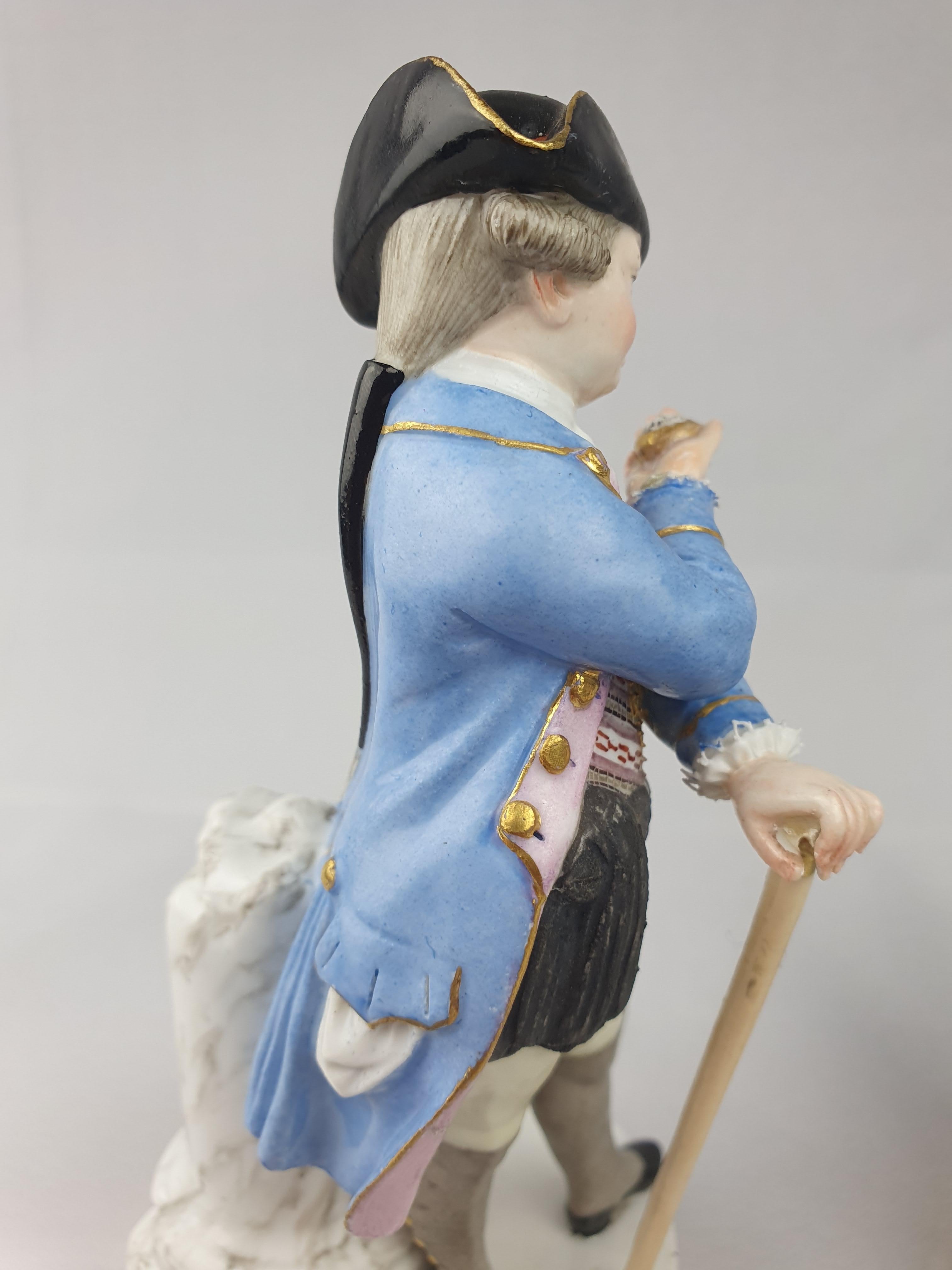 Meissen Time and Patience Pair Figures In Good Condition For Sale In Altrincham, GB