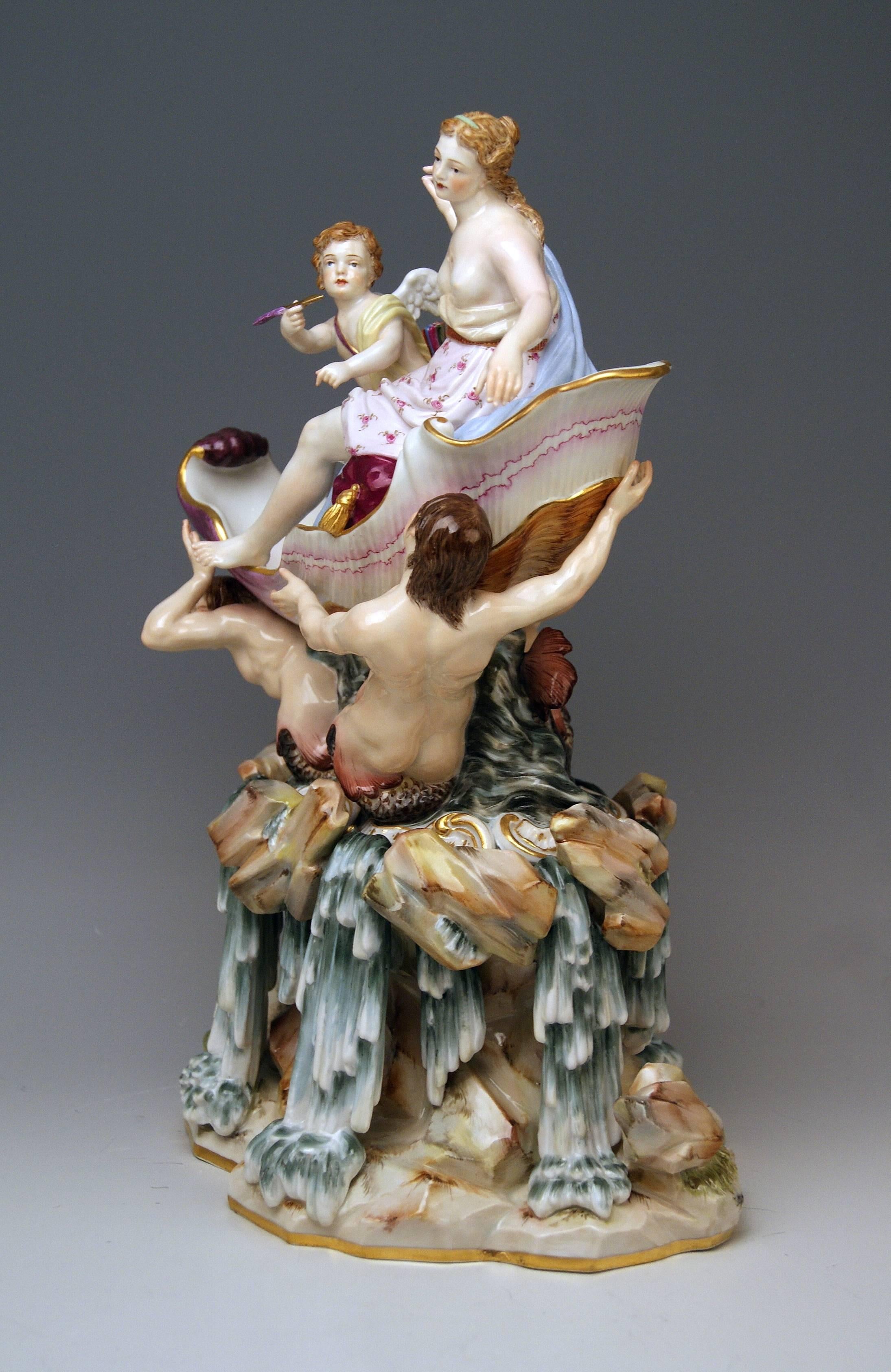 Rococo Meissen Triumph of Venus Model 127 Kaendler Johann Joachim c.1870