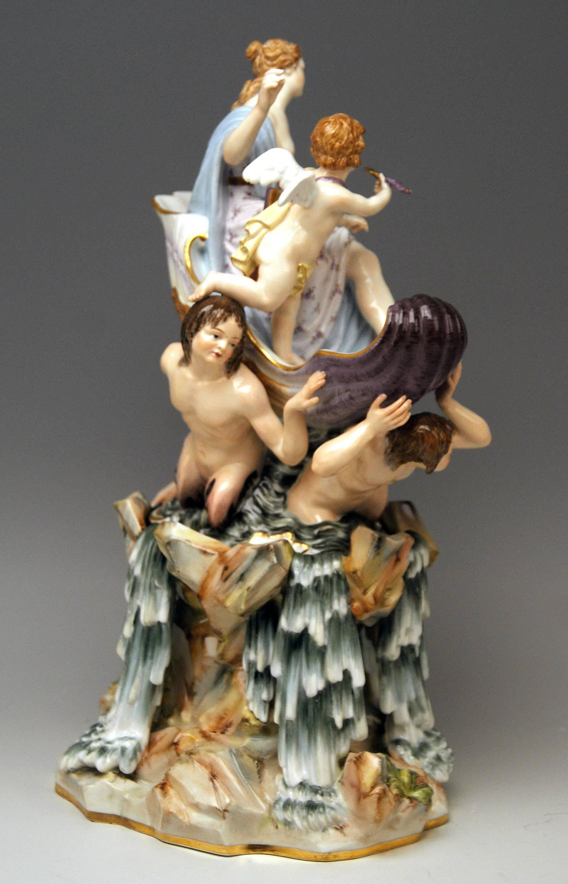 German Meissen Triumph of Venus Model 127 Kaendler Johann Joachim c.1870