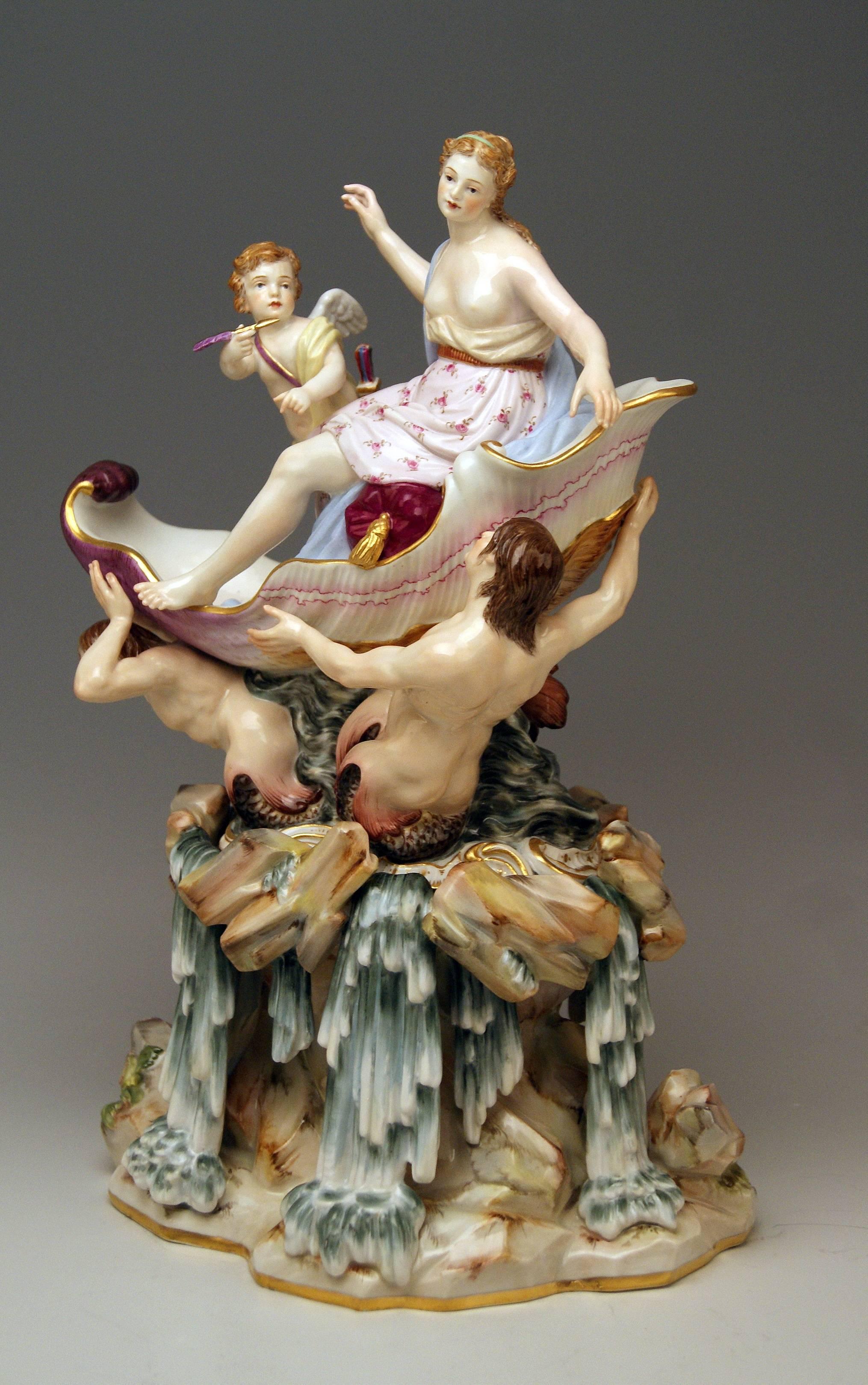 Mid-19th Century Meissen Triumph of Venus Model 127 Kaendler Kändler Johann Joachim