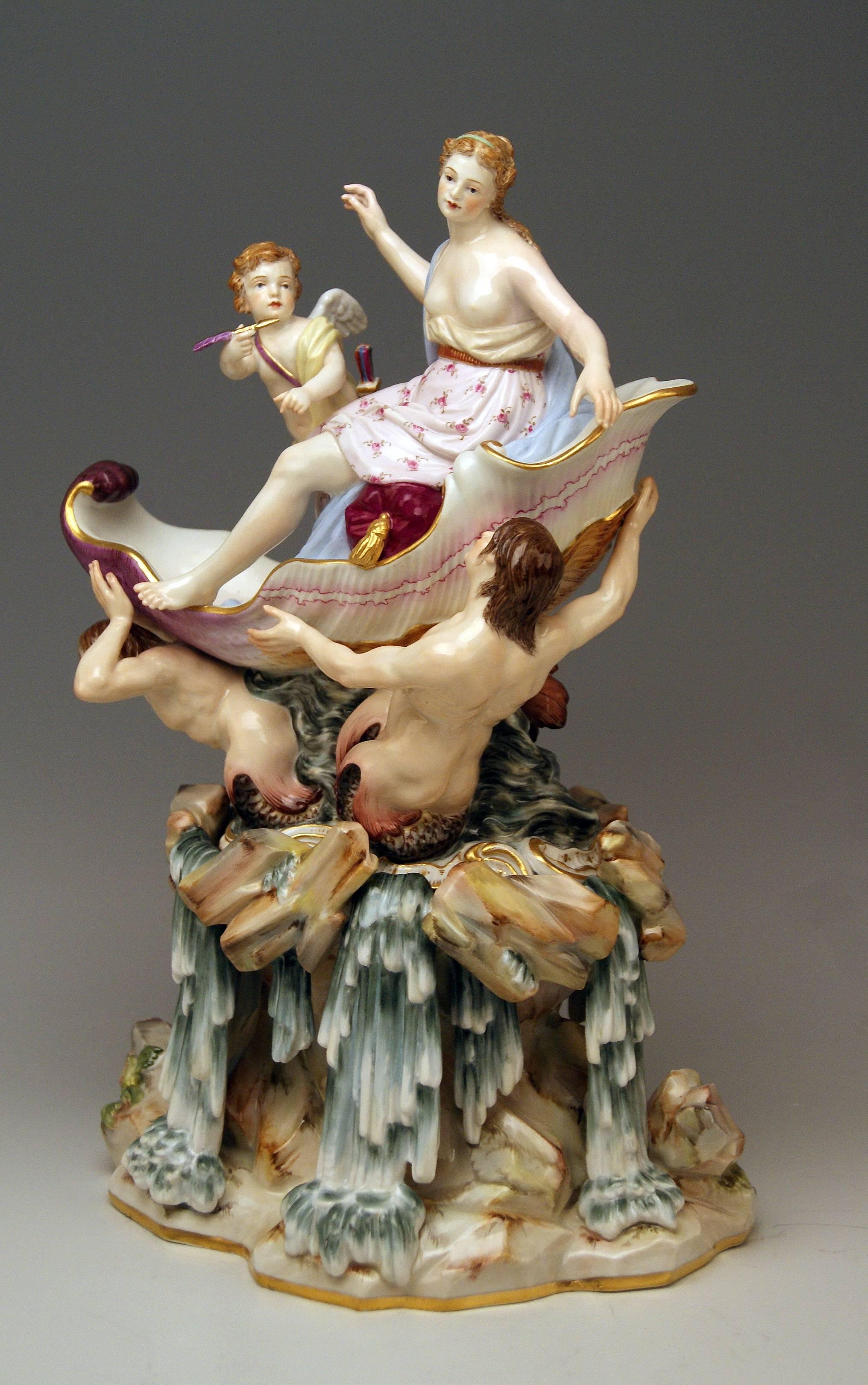 Mid-19th Century Meissen Triumph of Venus Model 127 Kaendler Johann Joachim c.1870