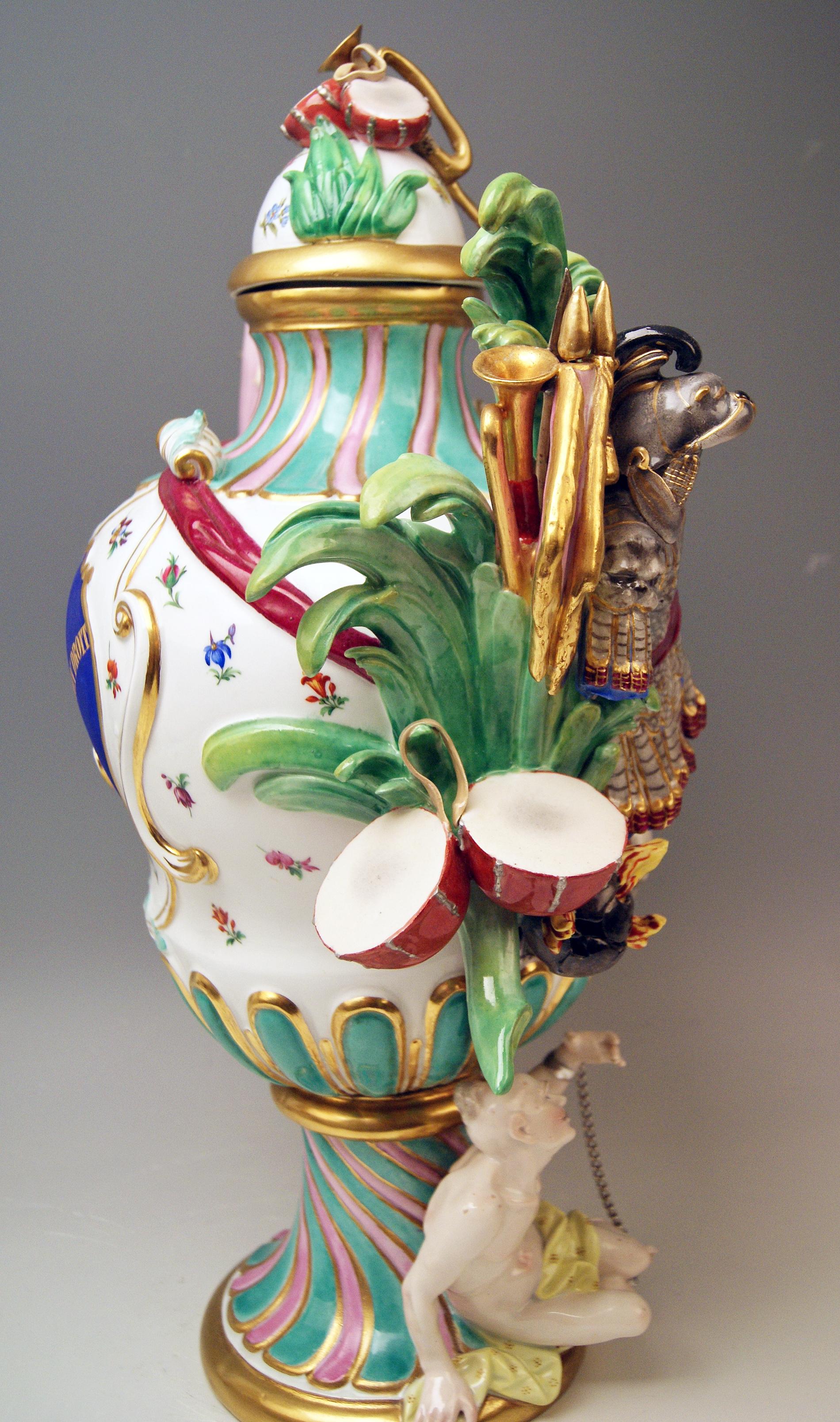 SOLD Meissen Vase Four Elements the Fire by Johann Joachim Kaendler Model 321 4