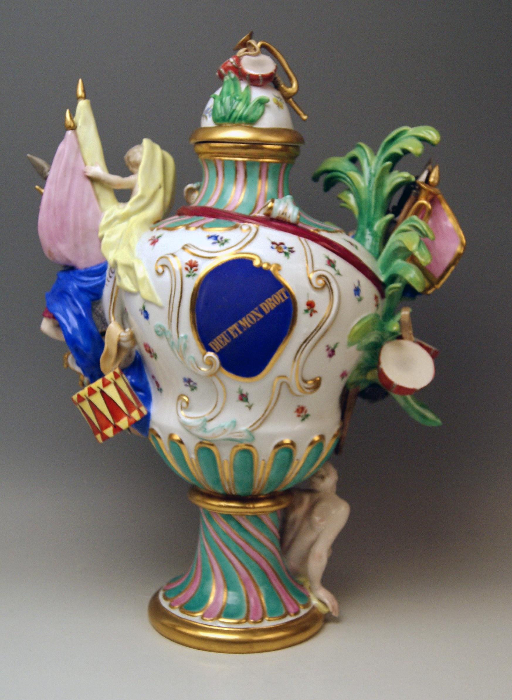 Painted SOLD Meissen Vase Four Elements the Fire by Johann Joachim Kaendler Model 321