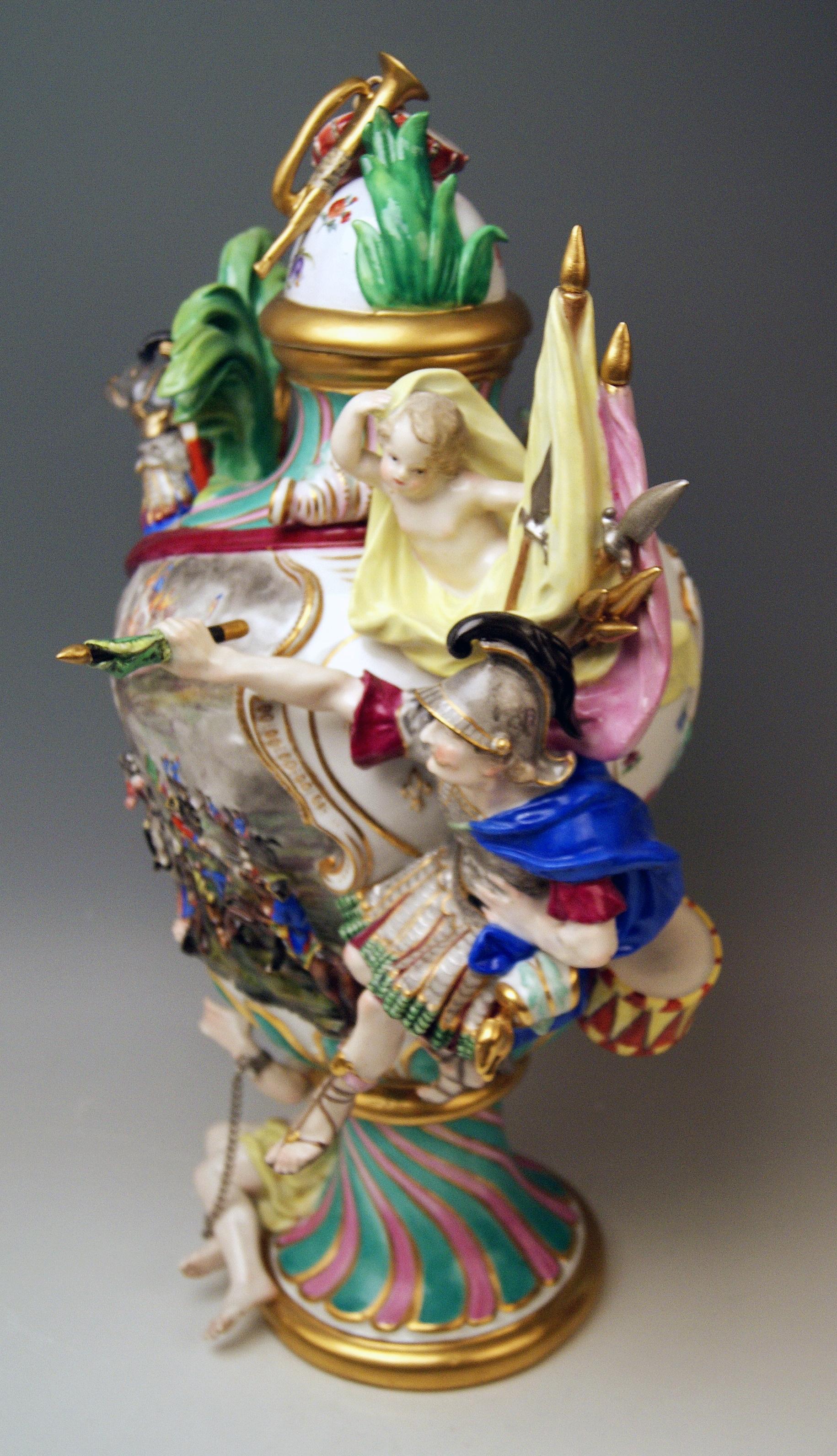 Porcelain SOLD Meissen Vase Four Elements the Fire by Johann Joachim Kaendler Model 321
