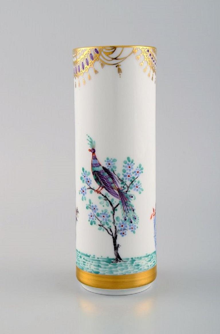 German Meissen Vase in Porcelain with Motifs from One Thousand and One Night