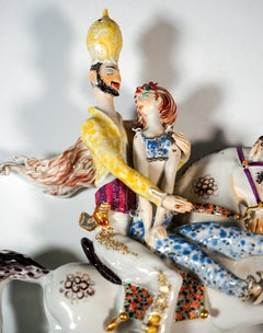 Meissen Wall Sculpture 'Magic Horse', Arabian Nights, by Peter Strang, Late 20th