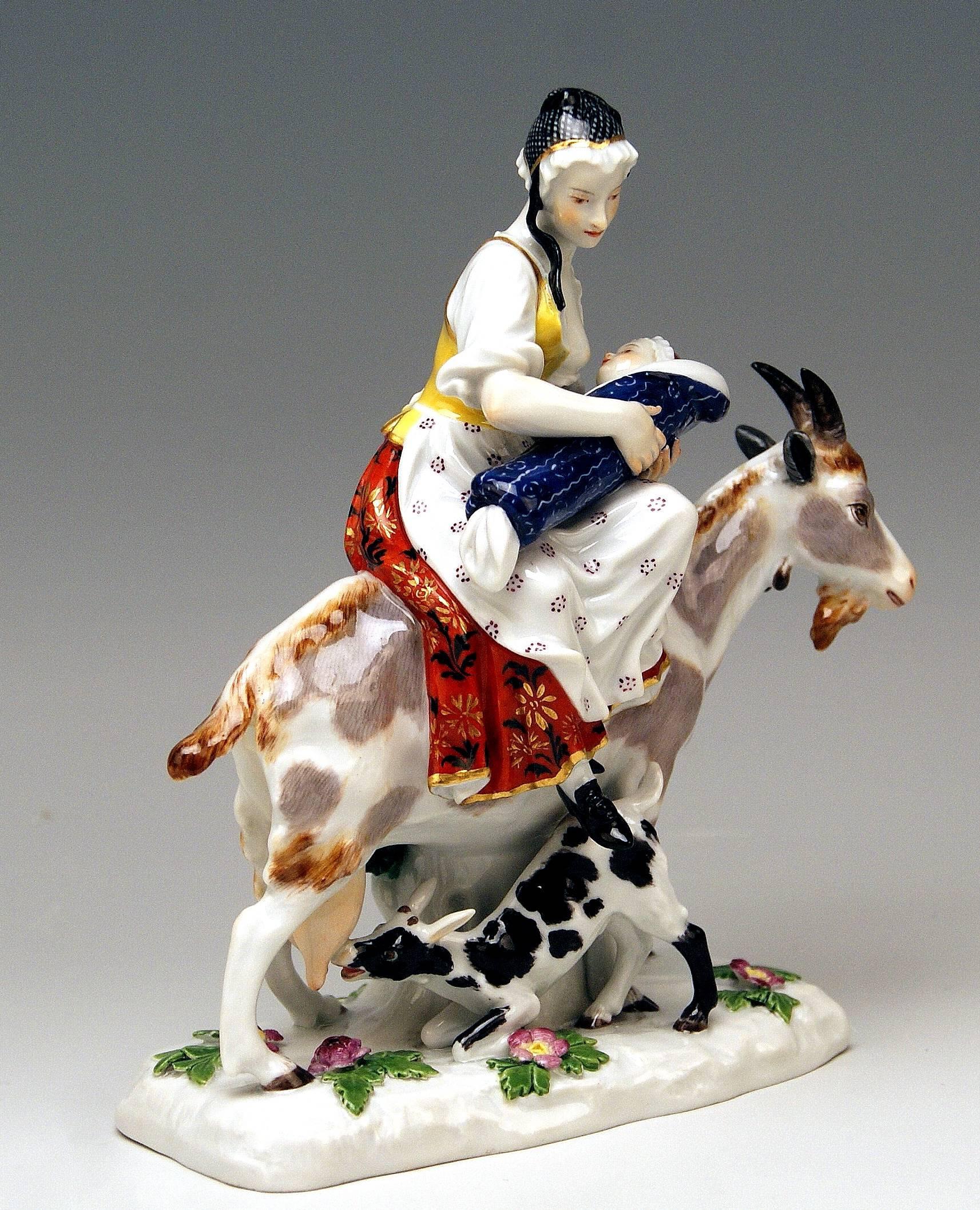 tailor riding a goat