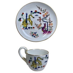 Meissen Yellow Lion 'Tiger' Cup & Saucer, Kakiemon Style