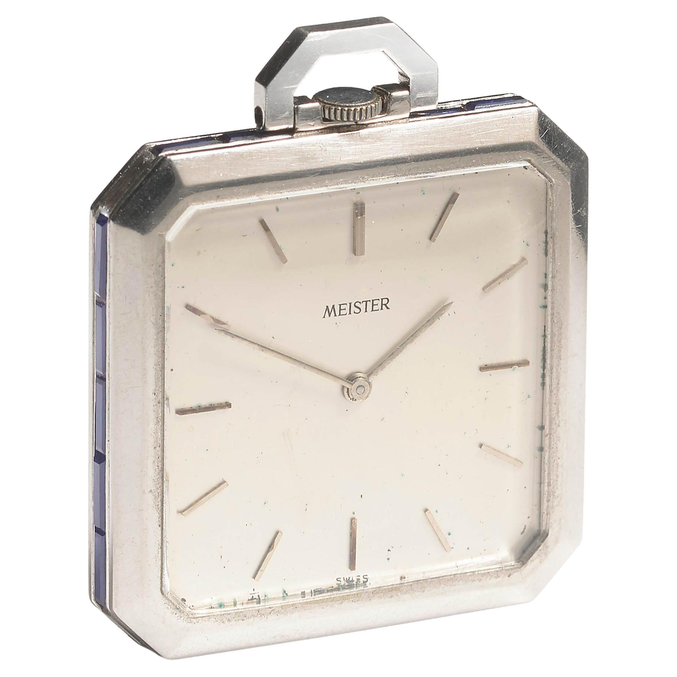 Audemars Piguet Art Deco Platinum Gold Enamel and Gem Set Pendant Watch ...