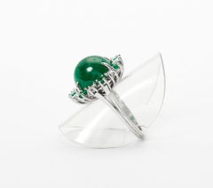 MEISTER GIA Certified 9.25 Carat Emerald and Diamond Ring