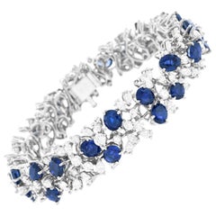 Meister Modernist Sapphire and Diamond Set Bracelet