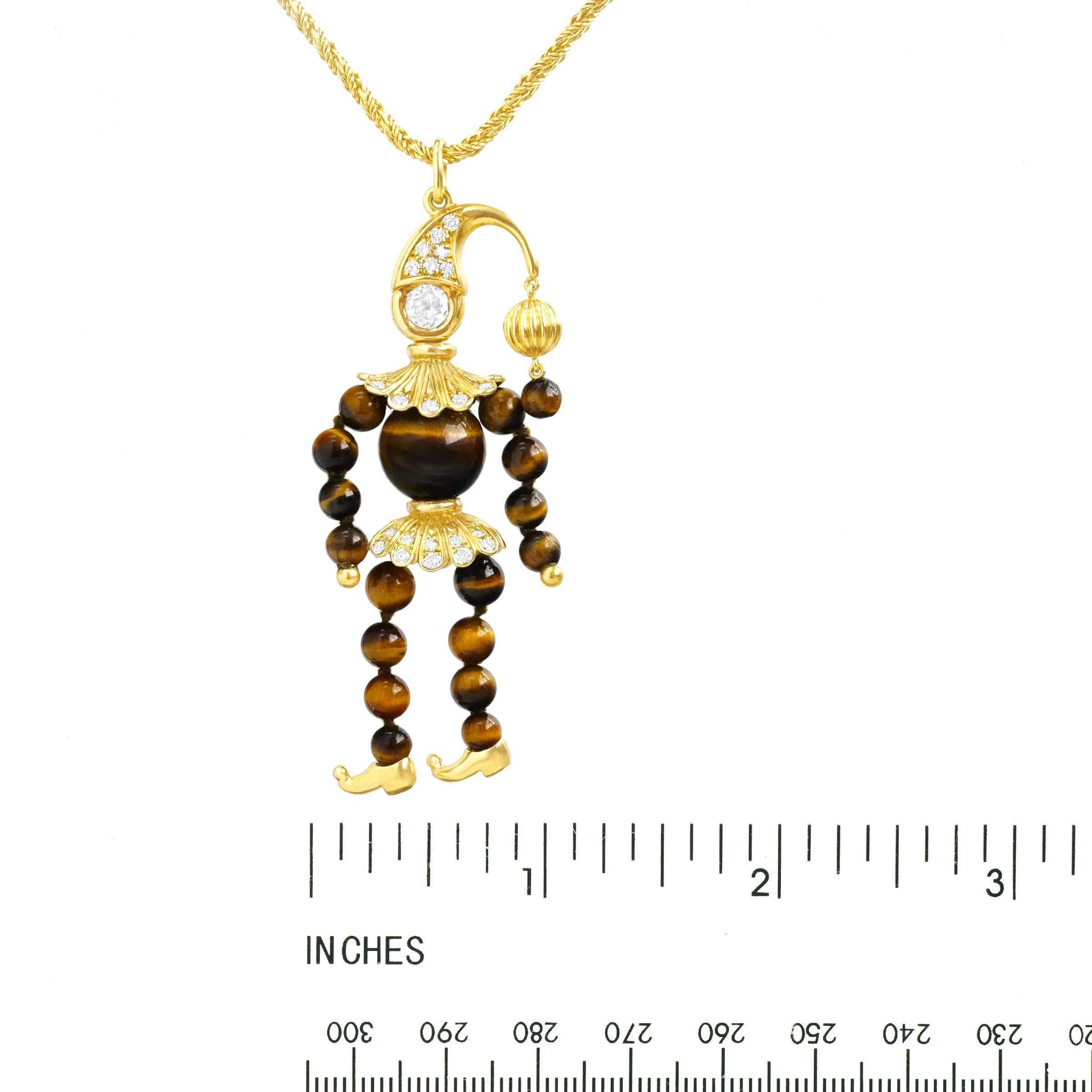 Meister Tiger's Eye and Diamond Set Gold 