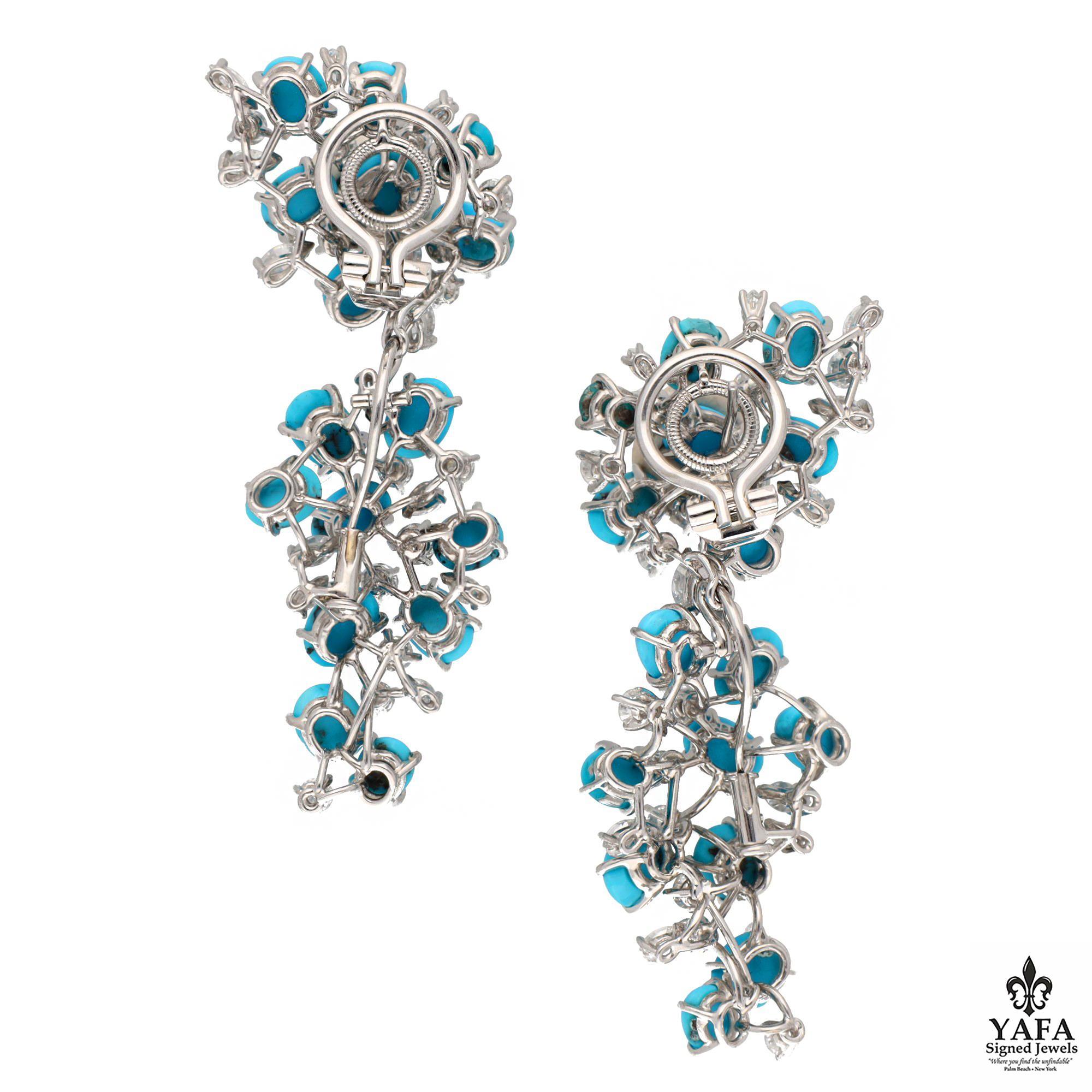 Cabochon Bracciale e fermagli per orecchie in turchese MEISTER in vendita